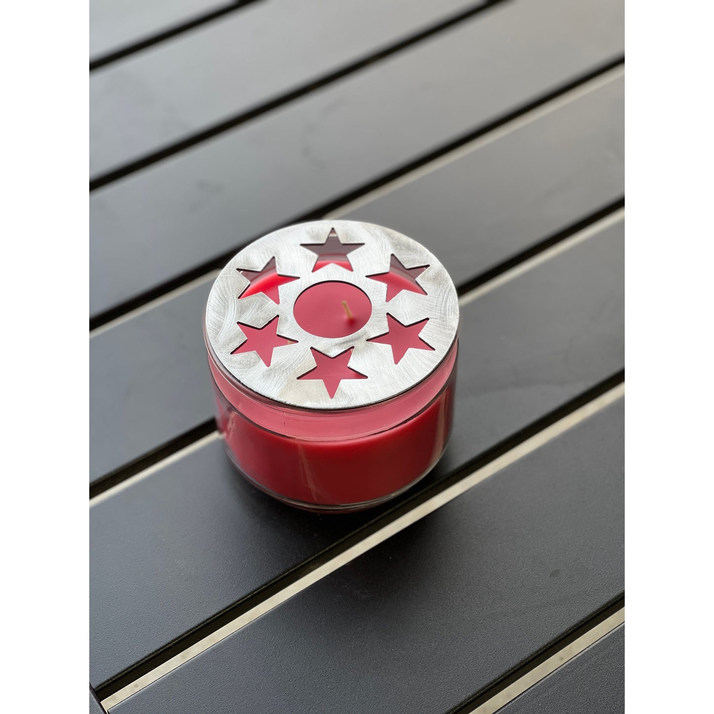 6-Star Candle Topper – Decorative Metal Lid for Jar Candles | Fits Most Standard Sizes
