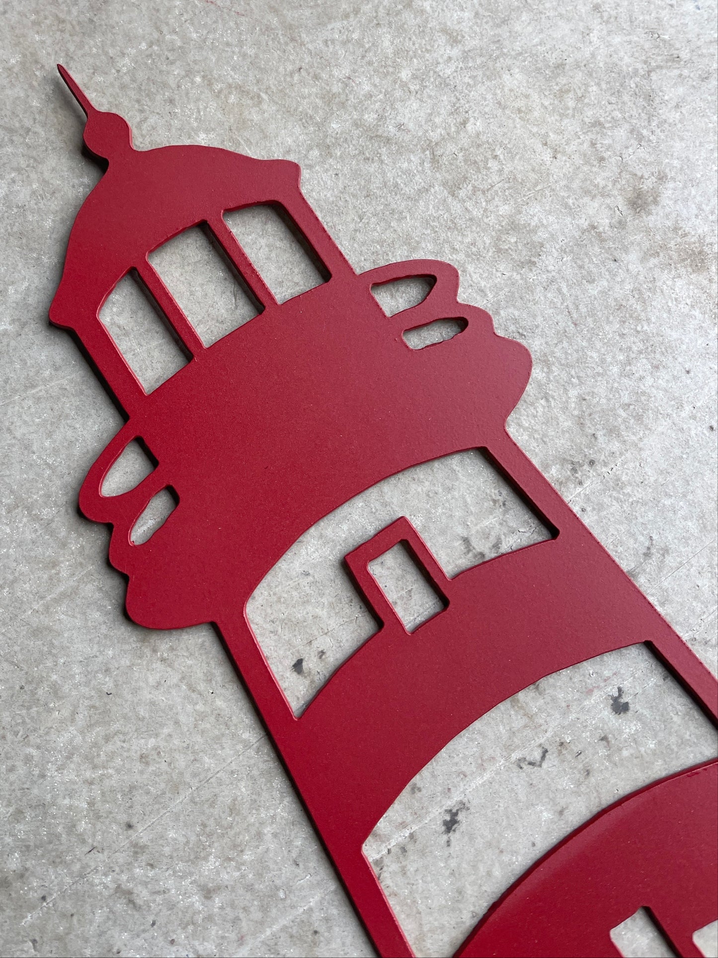 Red Lighthouse Sign