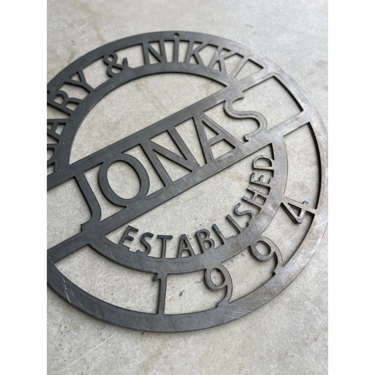 Custom Family Established Wall Metal Sign – Personalized Last Name Wall Decor