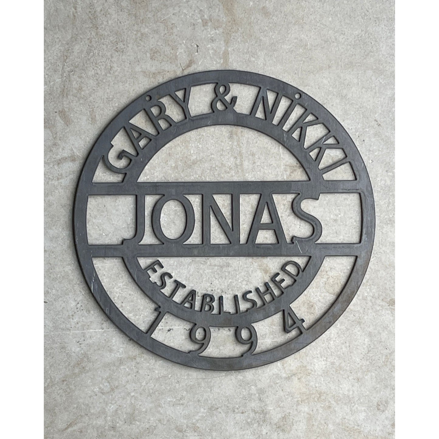 Custom Family Established Wall Metal Sign – Personalized Last Name Wall Decor