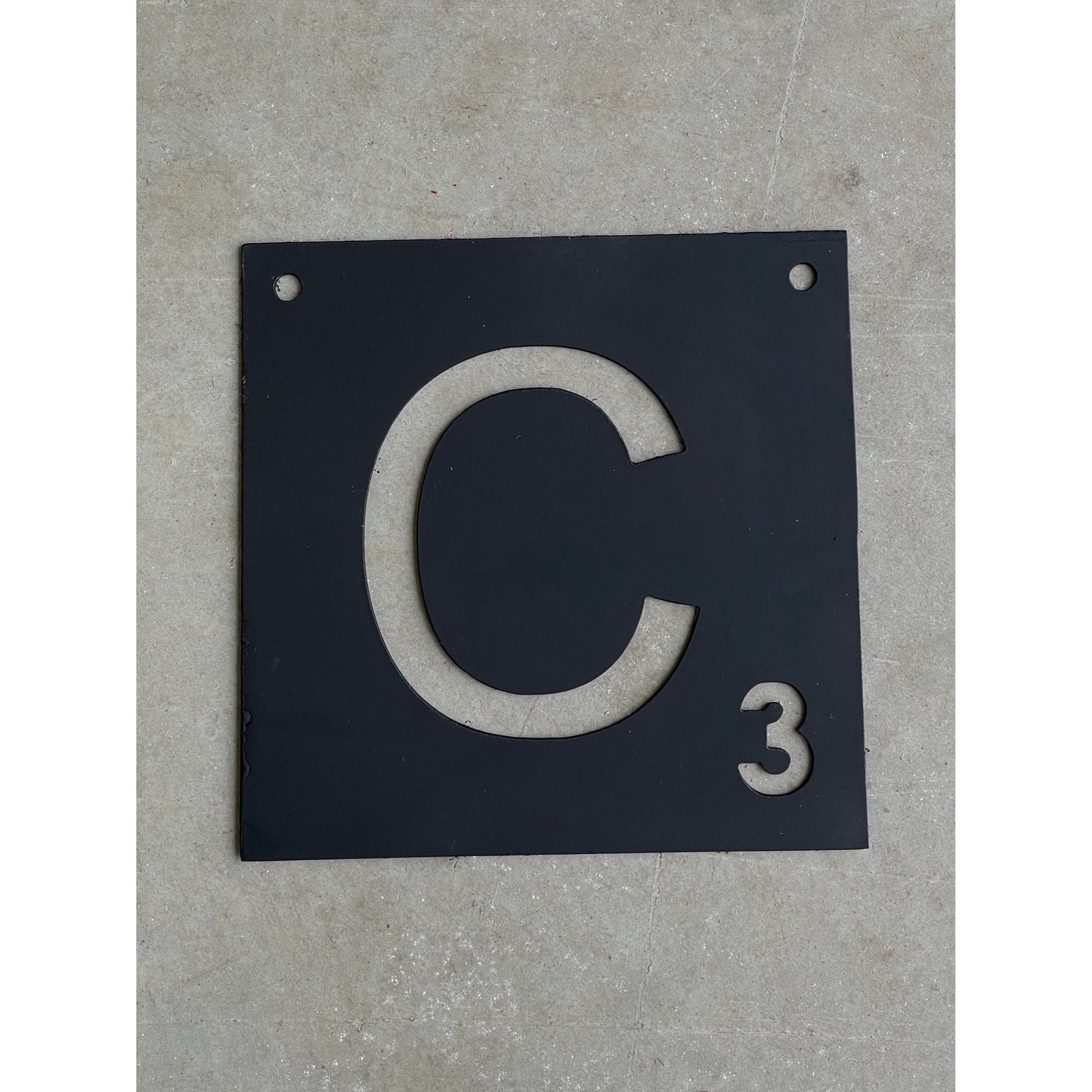 Metal Scrabble Letters for Wall 6"– Customizable Word Tiles, Rustic Industrial Decor