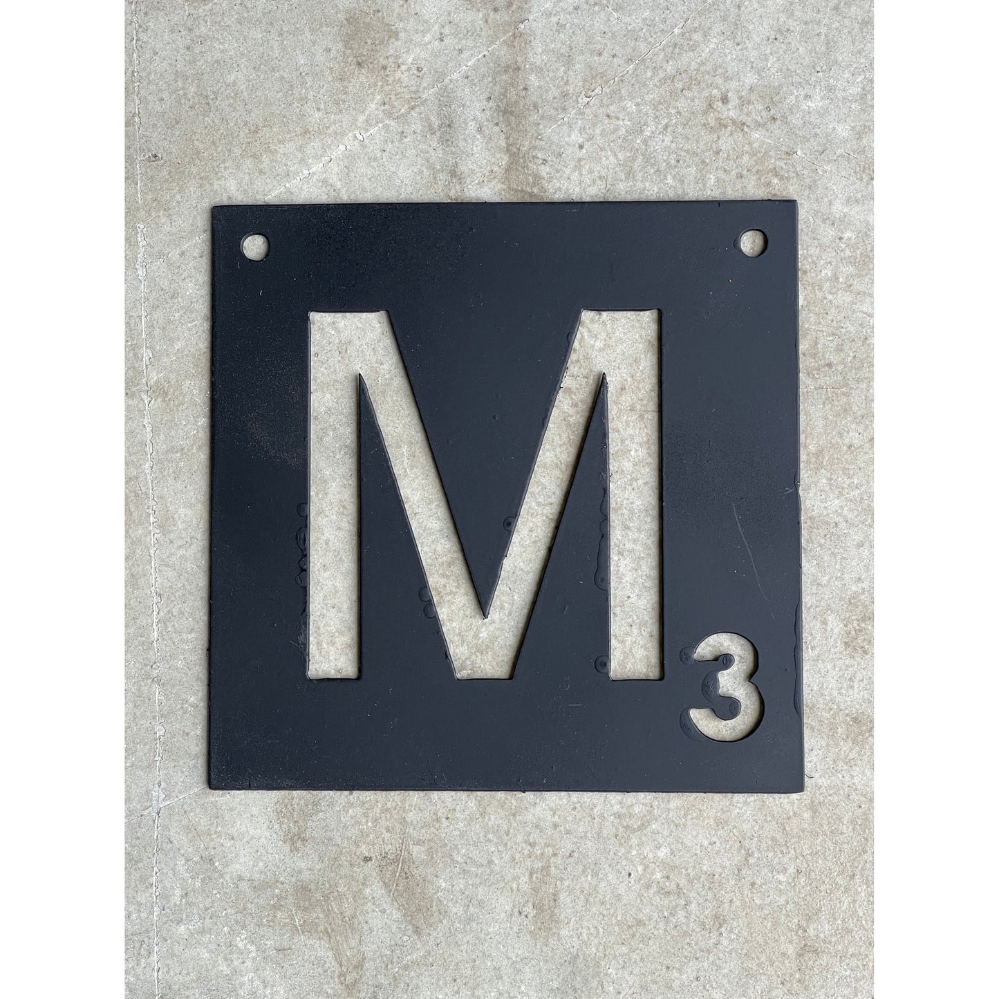 Metal Scrabble Letters for Wall 6"– Customizable Word Tiles, Rustic Industrial Decor