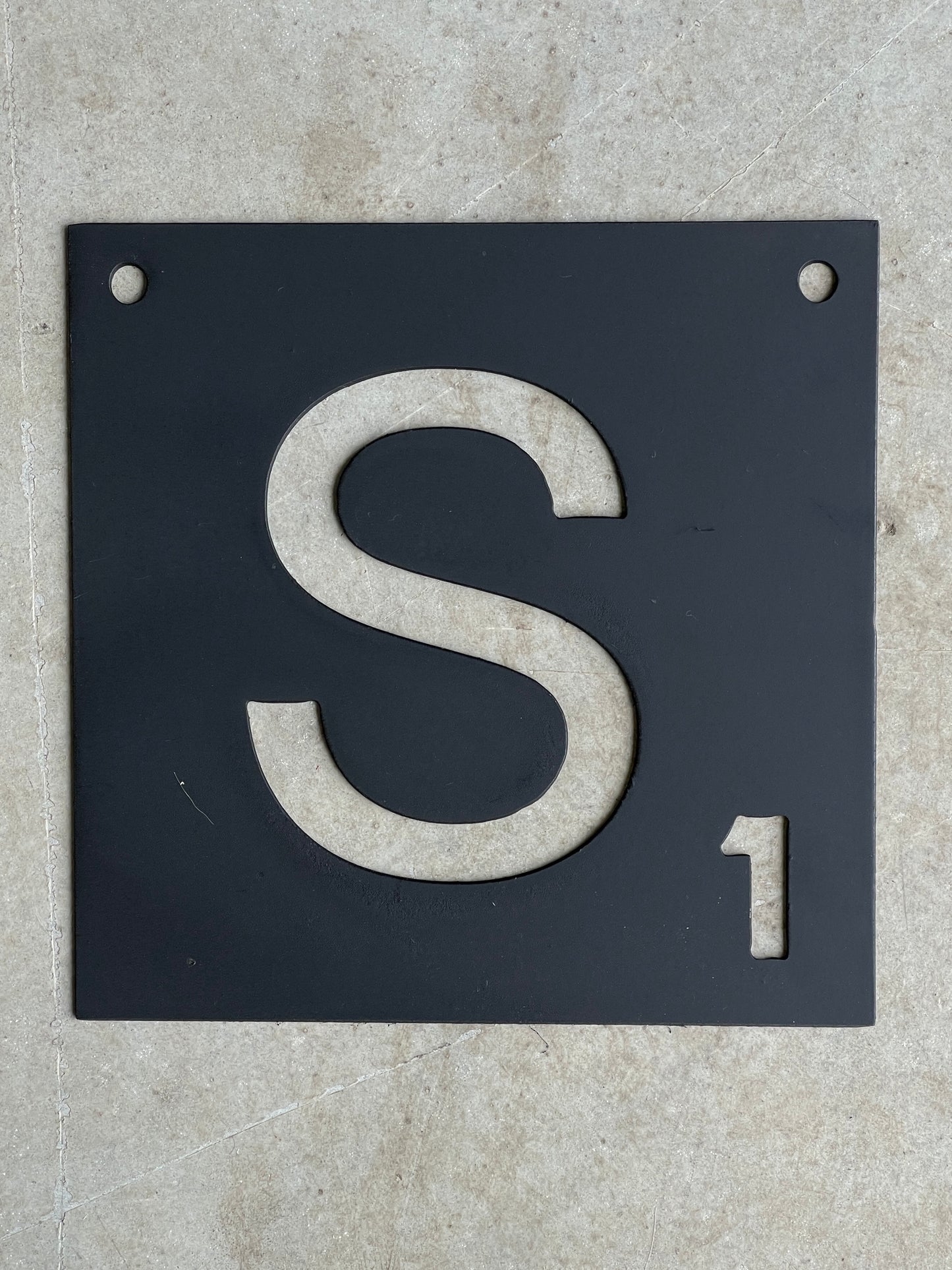 Scrabble Letter Metal Sign 8"x 8"