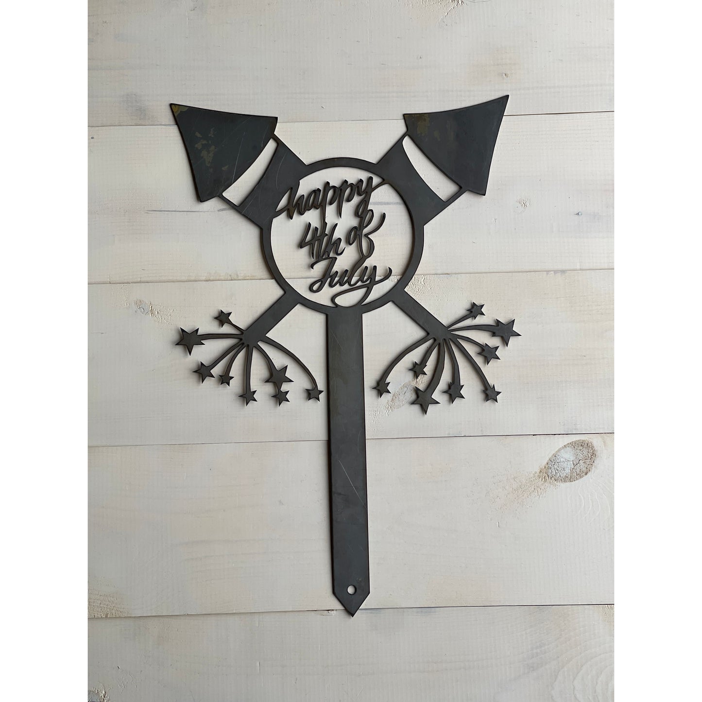 Fourth of July Metal Lawn Sign – 24" Patriotic Outdoor Decor