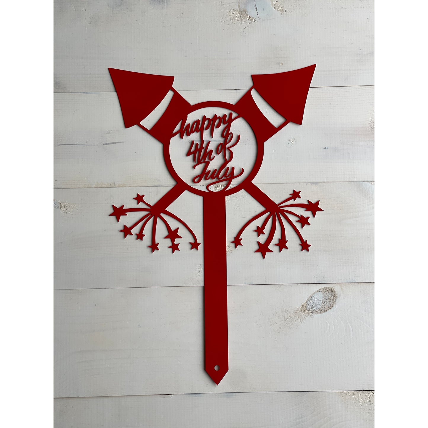 Fourth of July Metal Lawn Sign – 24" Patriotic Outdoor Decor