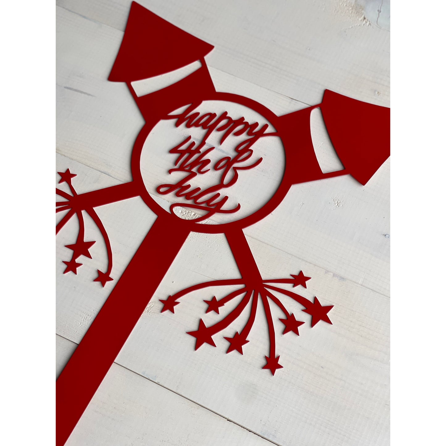 Fourth of July Metal Lawn Sign – 24" Patriotic Outdoor Decor