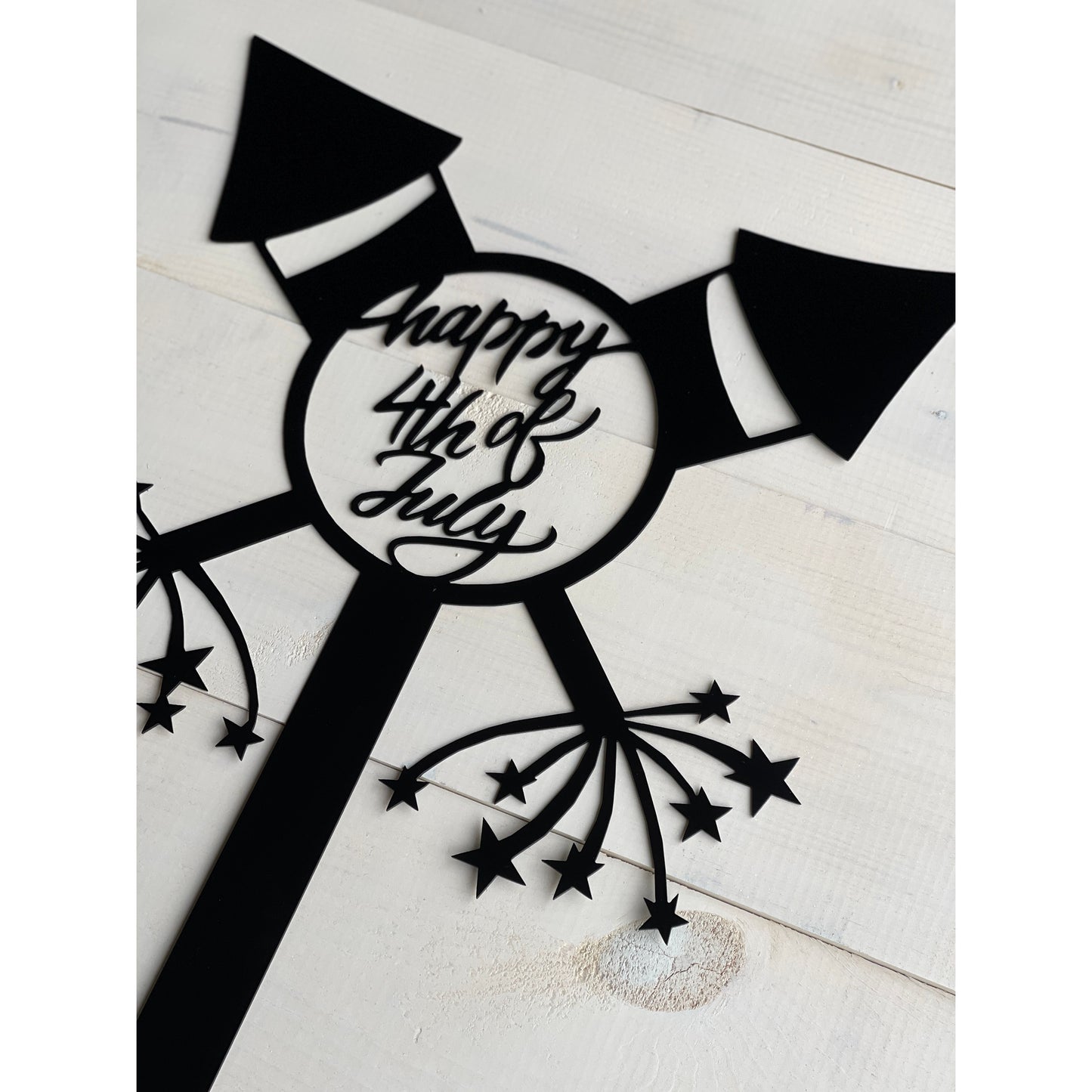 Fourth of July Metal Lawn Sign – 24" Patriotic Outdoor Decor