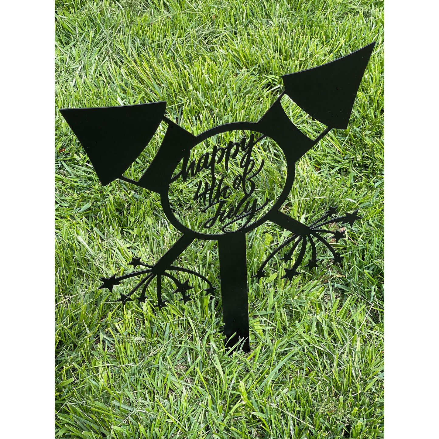 Fourth of July Metal Lawn Sign – 24" Patriotic Outdoor Decor