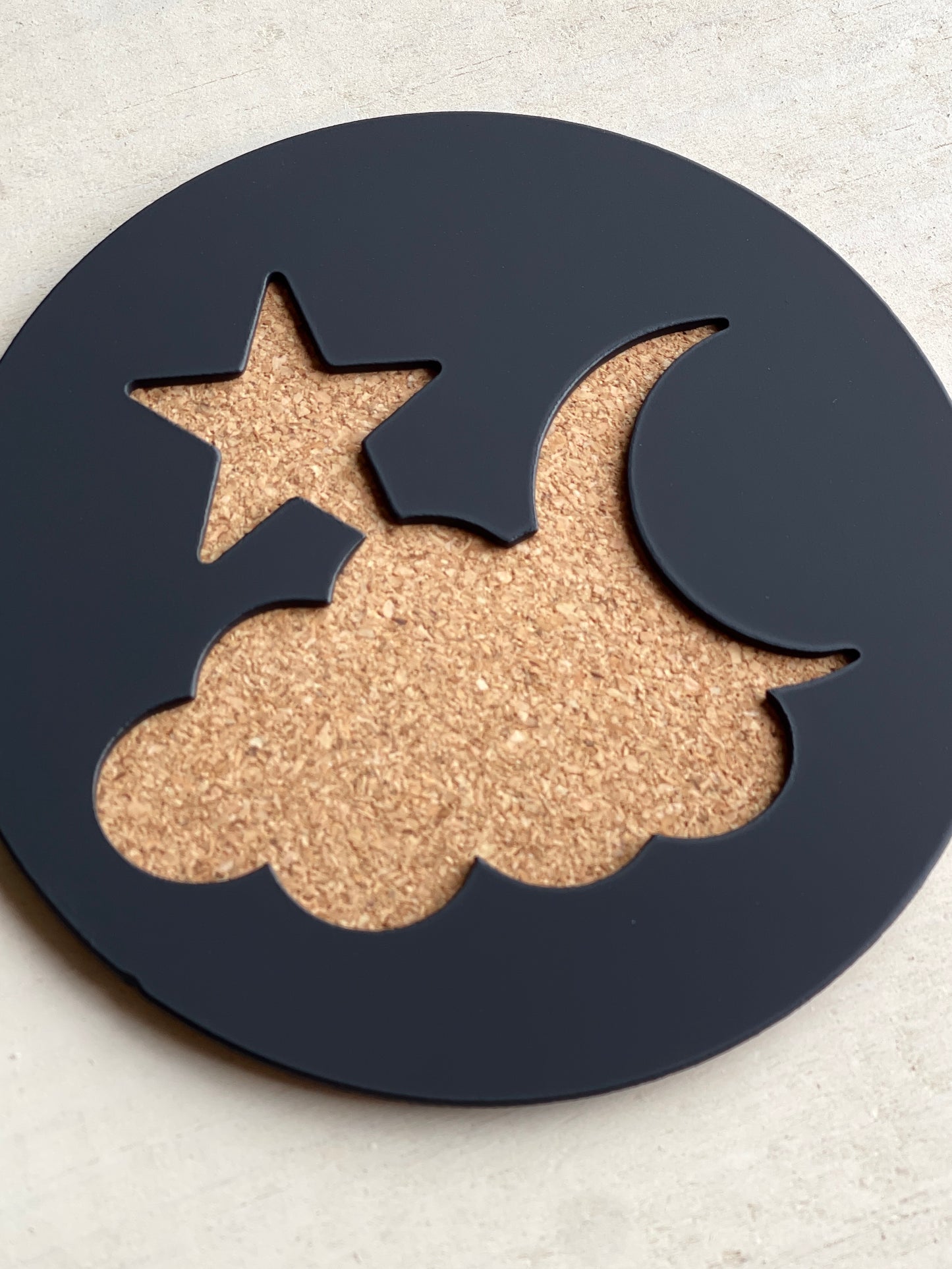 Metal Coasters Celestial Moon and Stars - set of 4