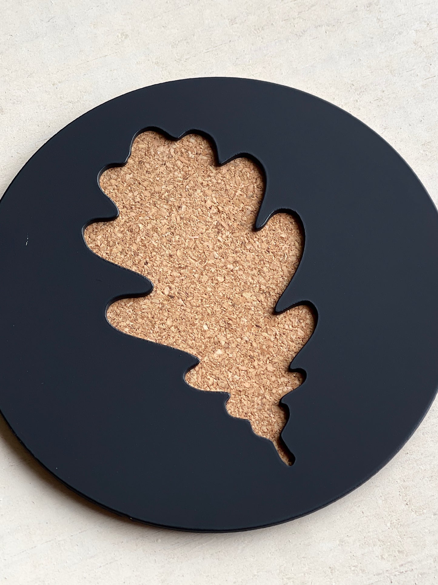 Metal Coasters Oak Leaf - set of 4