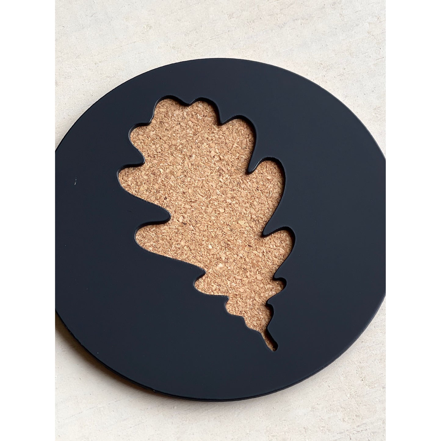 Oak Leaf Metal Coasters Set of 4 – Nature-Inspired Drink Coasters for Rustic or Fall Decor