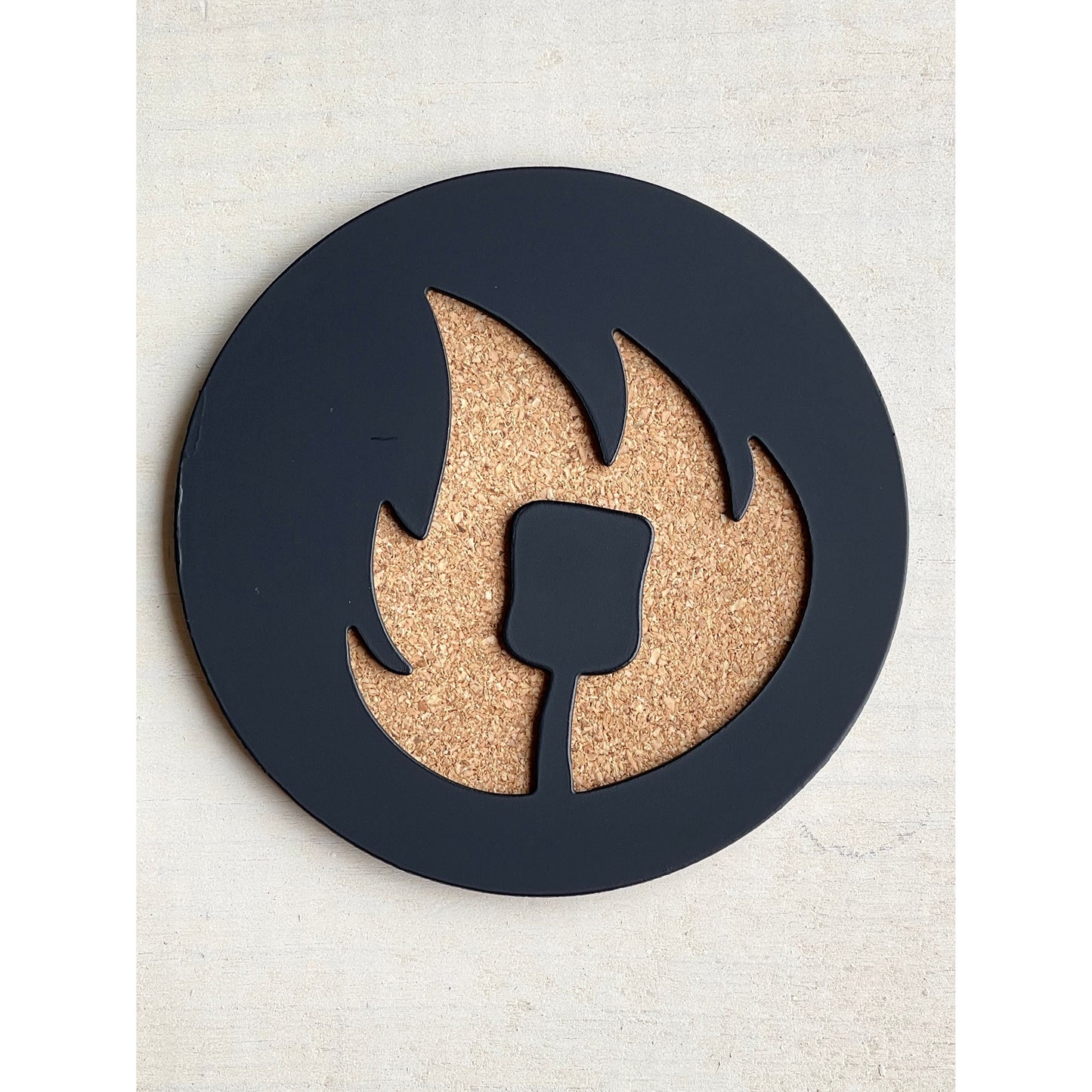 Campfire & S’mores Metal Coasters Set of 4 – Rustic Drink Coasters for Outdoor and Cabin Decor