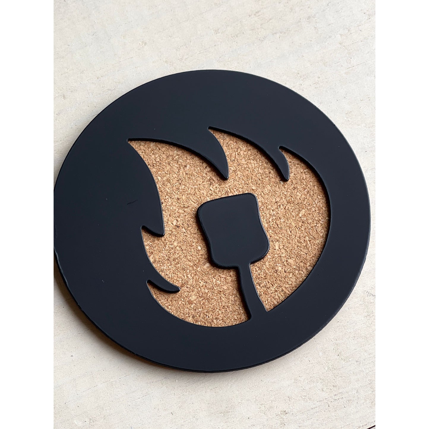 Campfire & S’mores Metal Coasters Set of 4 – Rustic Drink Coasters for Outdoor and Cabin Decor