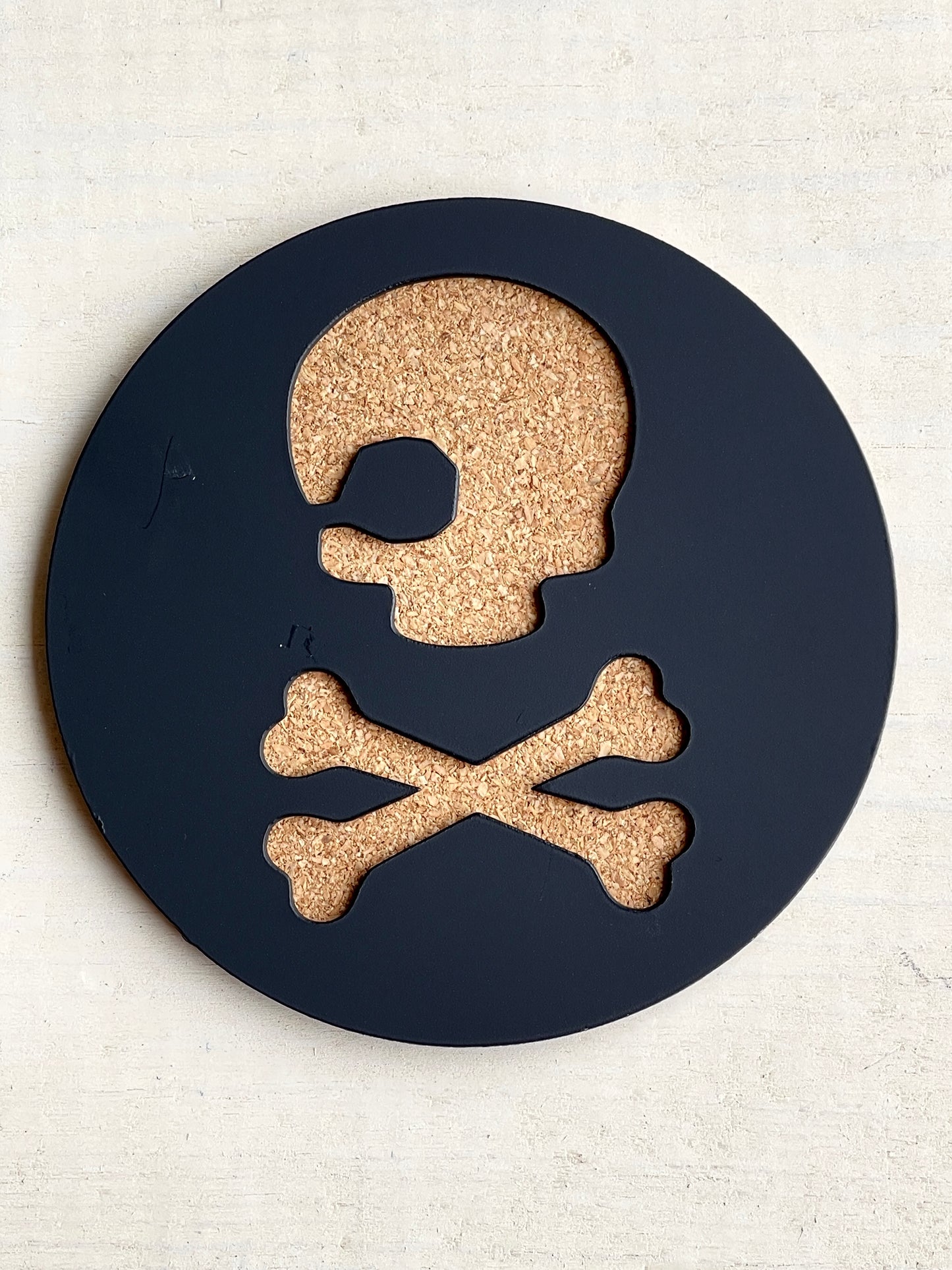 Metal Coasters Skull and Crossbones - set of 4