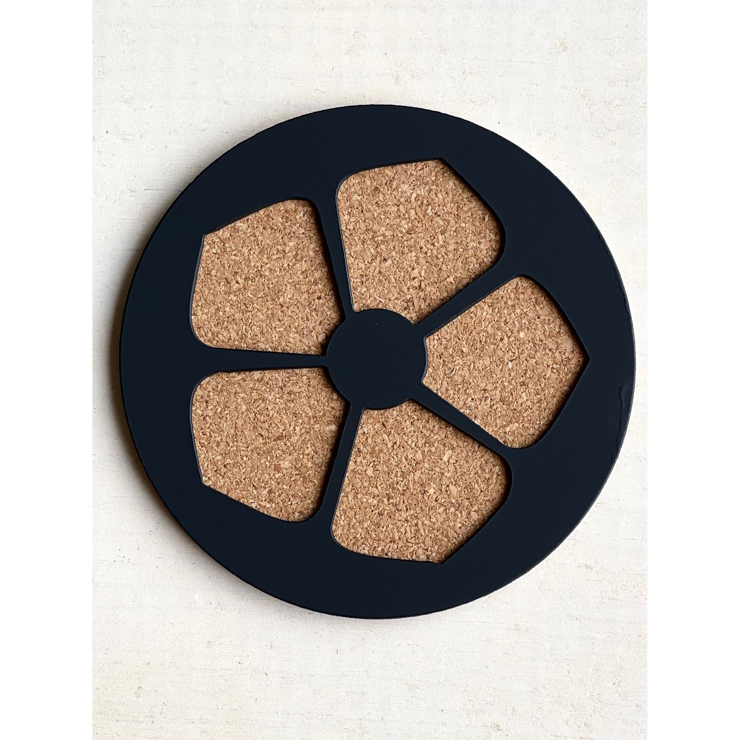 Flower Metal Coasters Set of 4 – Modern Nature-Inspired Drink Coasters with Cork Backing