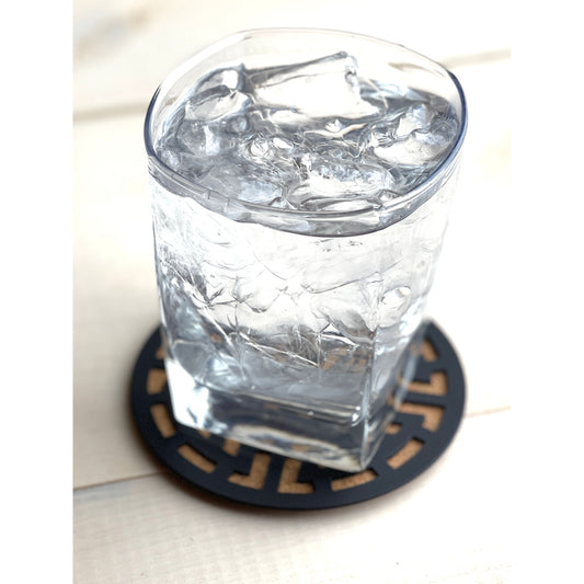 Abstract Metal Coasters – Set of 4, Multiple Colors – Modern Drink Coaster Set