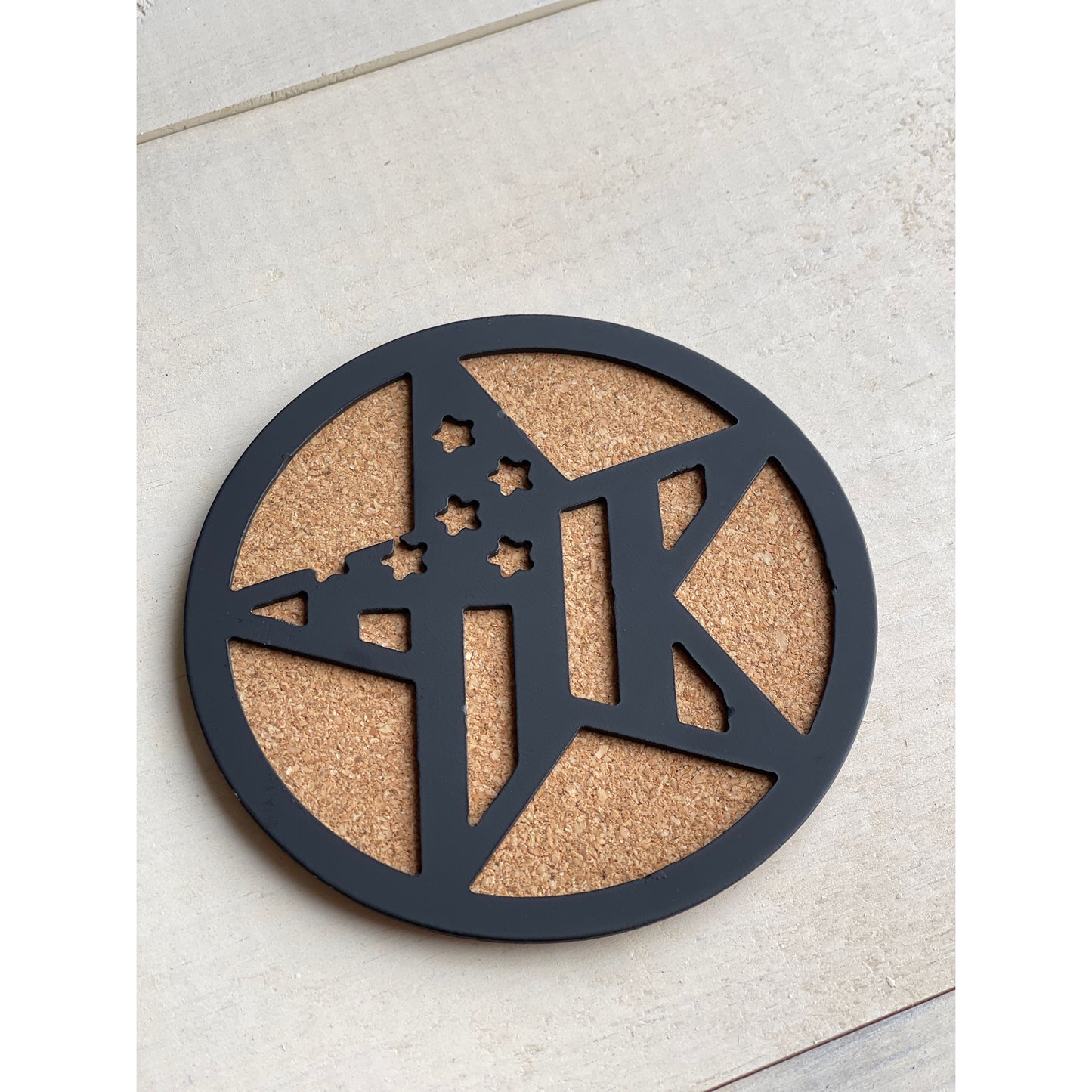 Patriotic Star Flag Metal Coasters – Set of 4 | Rustic Americana Drink Coasters