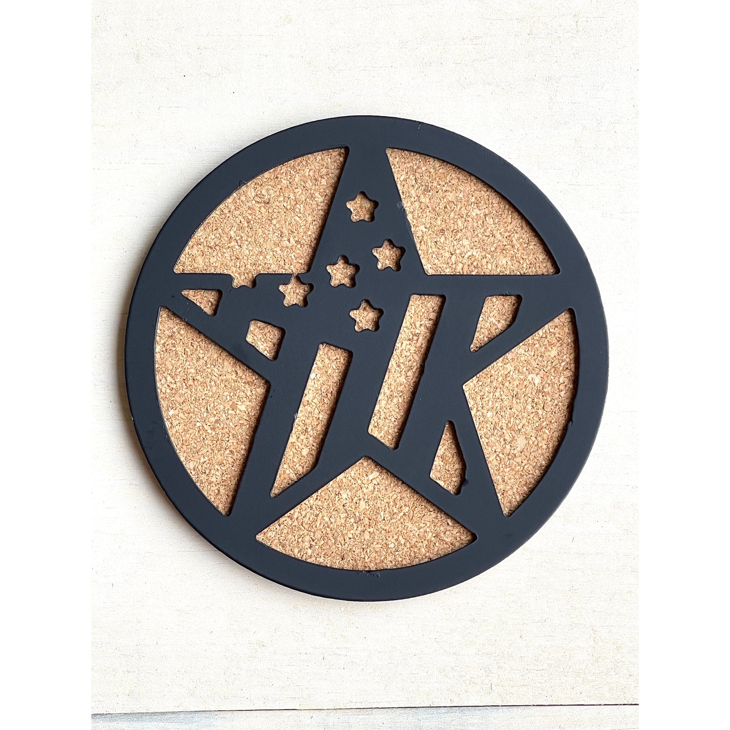 Patriotic Star Flag Metal Coasters – Set of 4 | Rustic Americana Drink Coasters