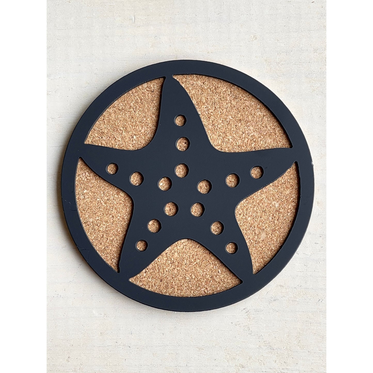Starfish Metal Coasters Set of 4 – Beach House Drink Coasters with Coastal Charm