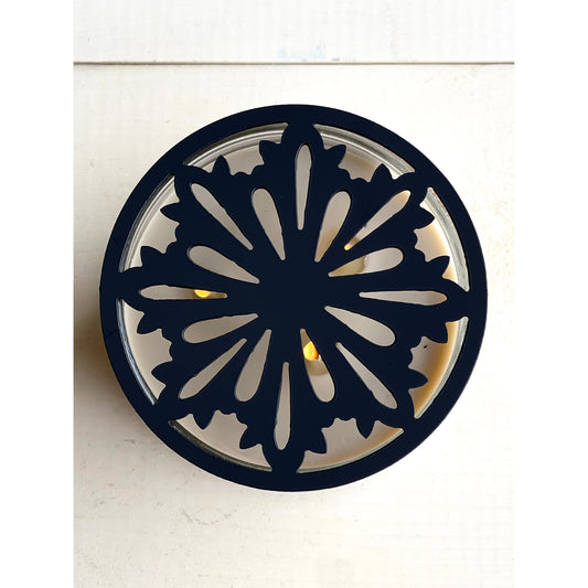 Nordic Snowflake Candle Topper – Decorative Metal Lid for Candles