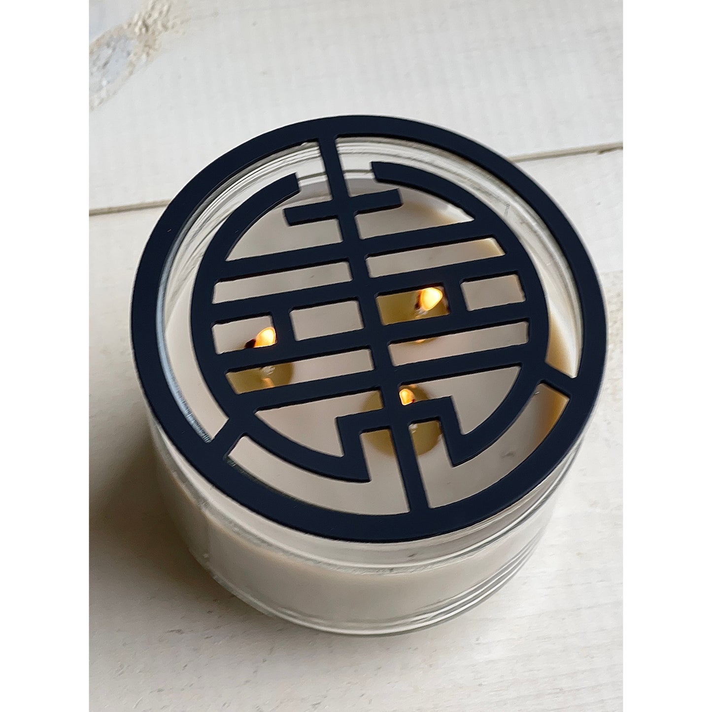 Zen Harmony Metal Candle Topper – Modern Jar Candle Lid