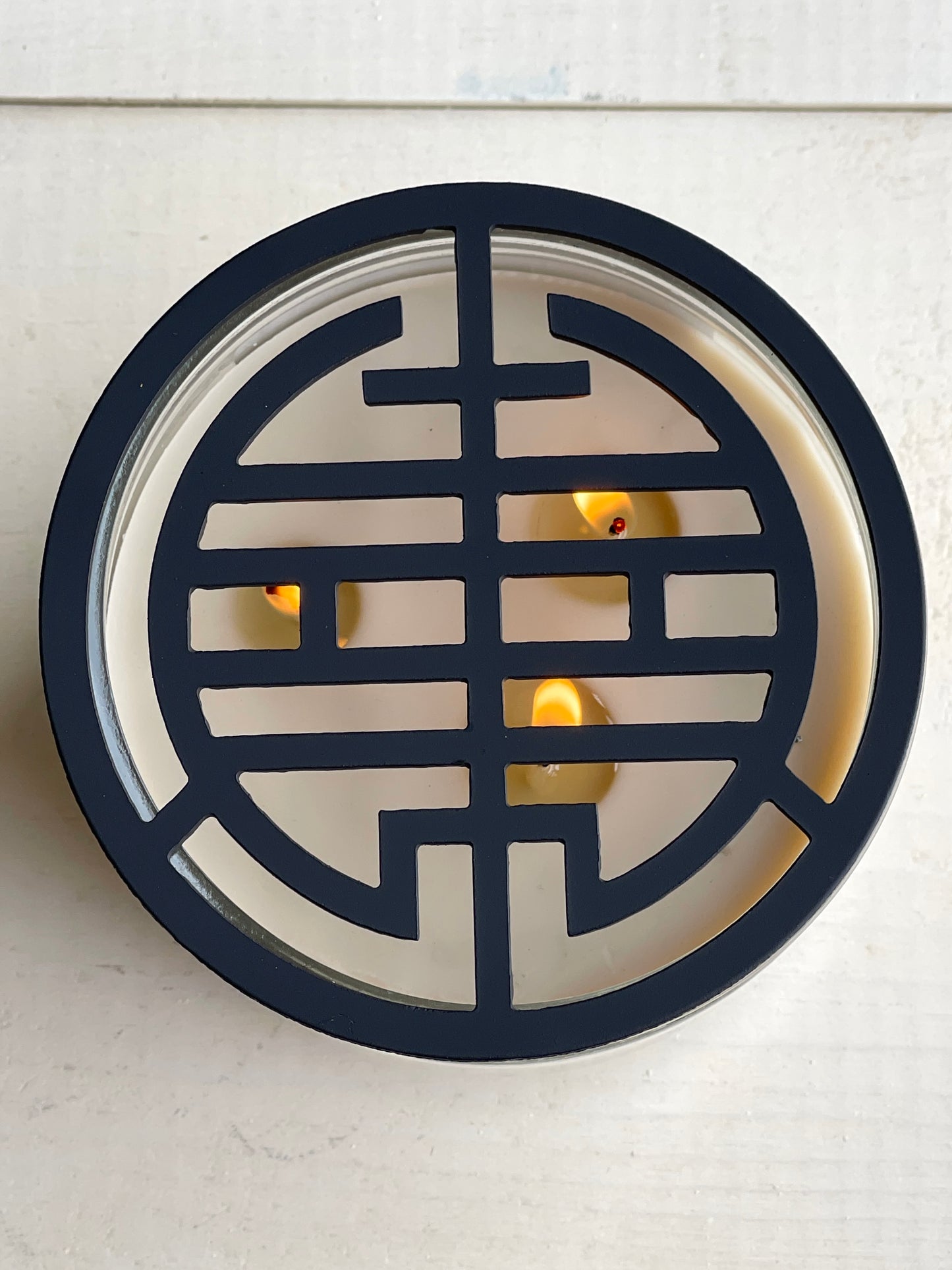 Zen Harmony Metal Candle Topper – Modern Jar Candle Lid