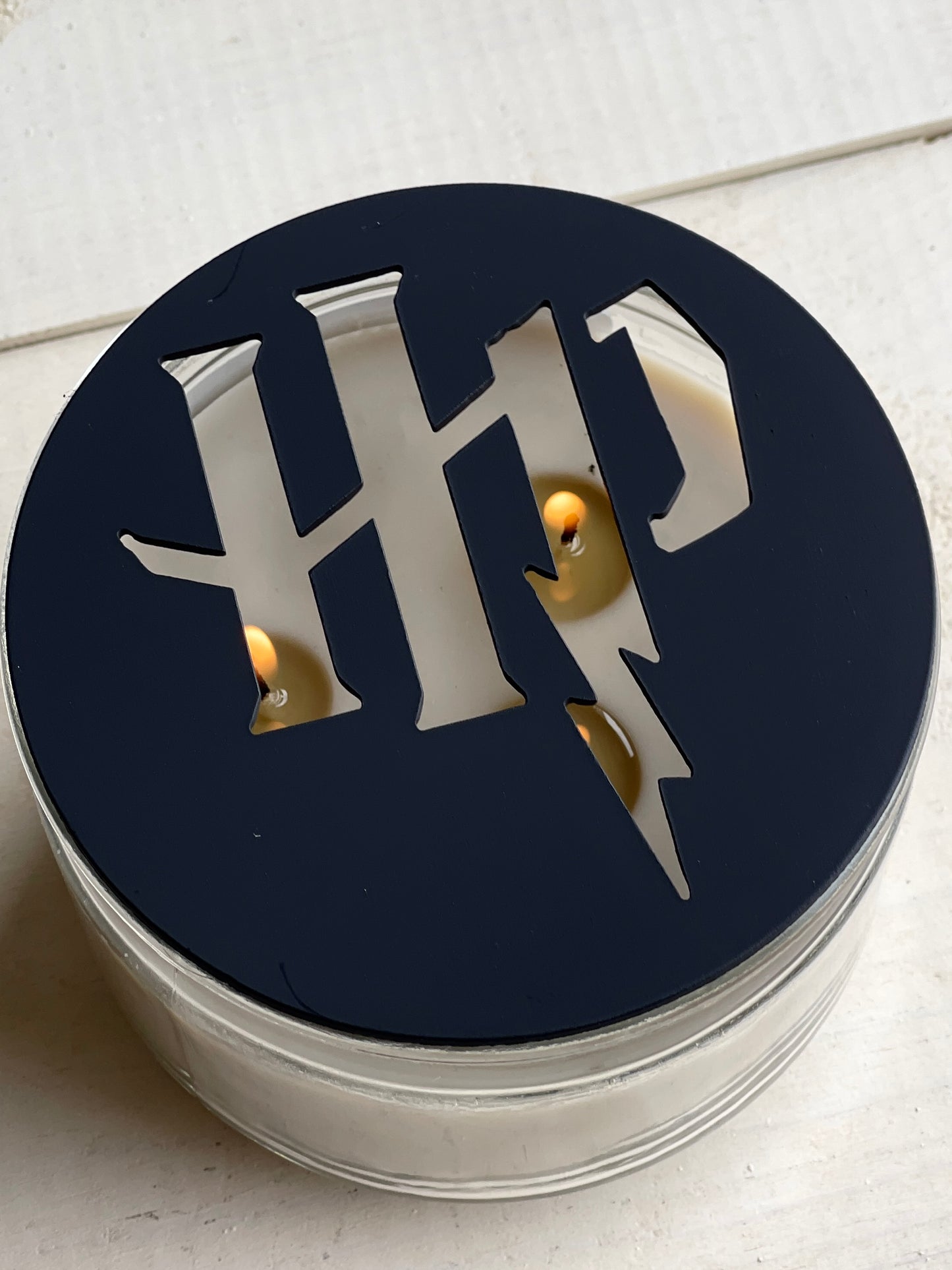 HP Metal Candle Topper - black - 4"