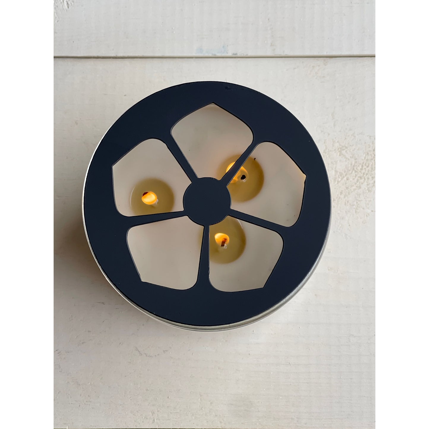 Floral Metal Candle Lid – Decorative Topper for Jar Candles