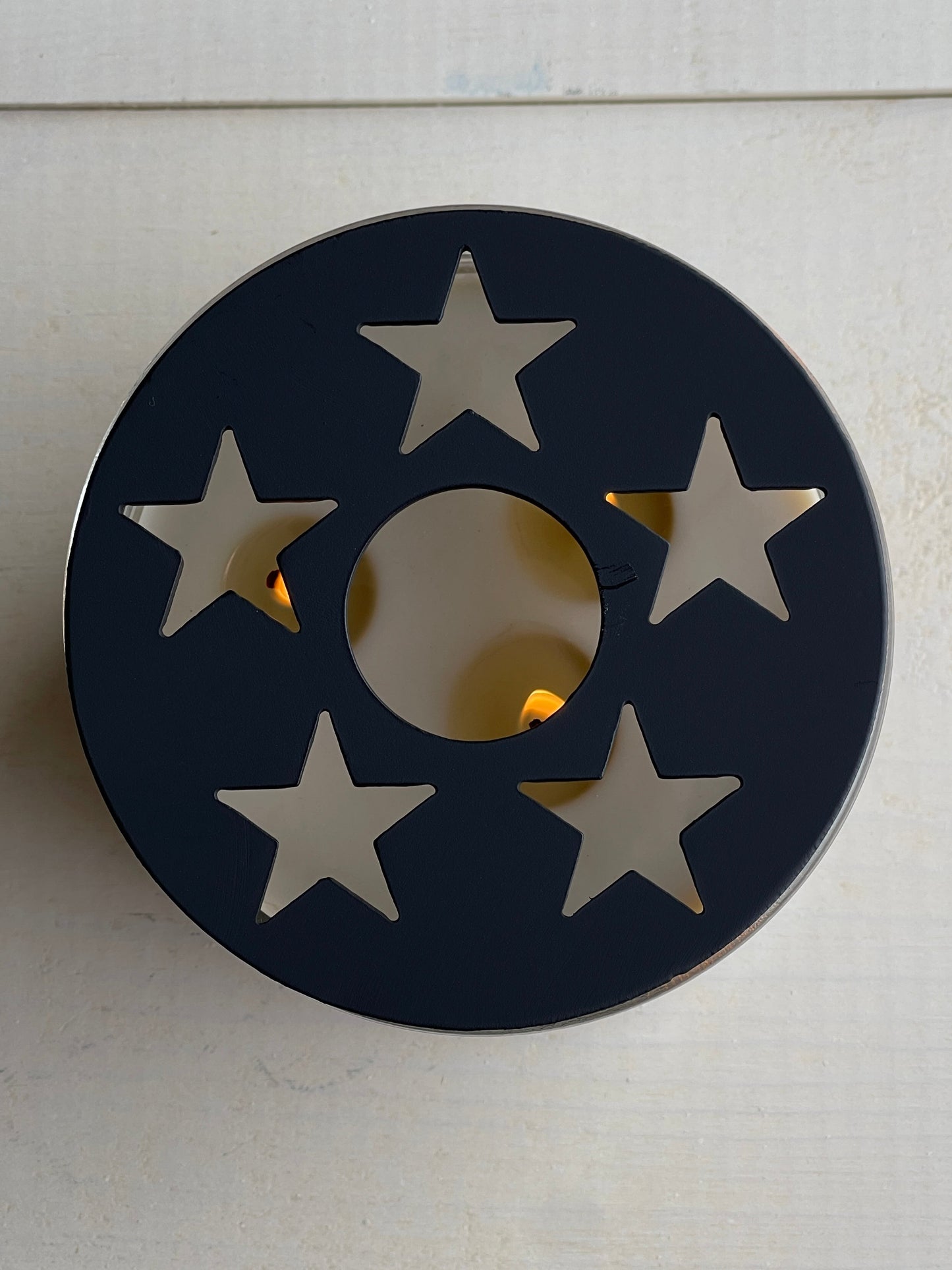 5 Star Metal Candle Topper - black - 4"