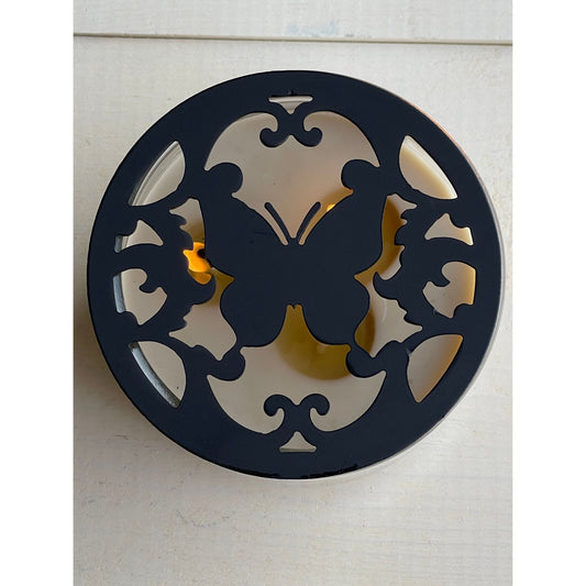 Elegant Butterfly Metal Candle Topper – Decorative Jar Candle Lid
