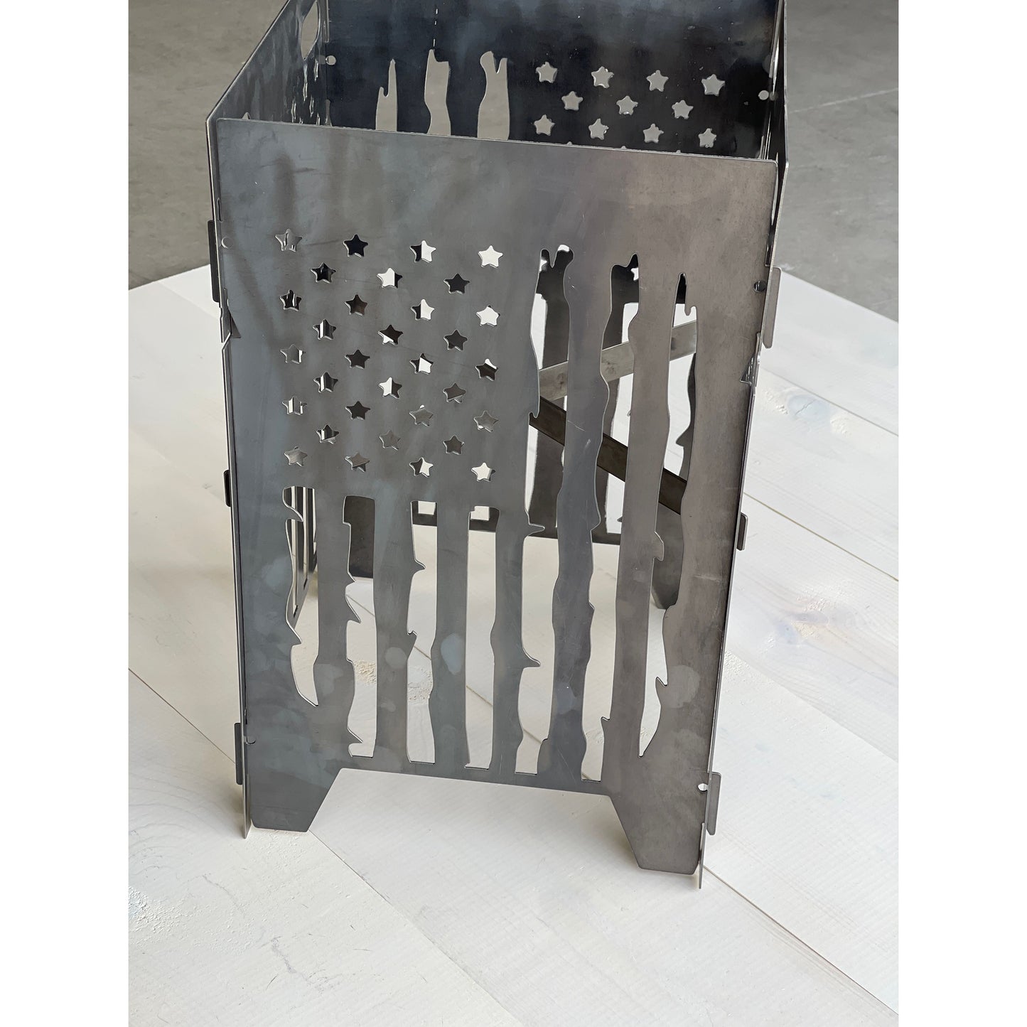 Metal Plant Stand Indoor Outdoor | Collapsible Adjustable Height 9x9x10 | Foldable Plant Holder