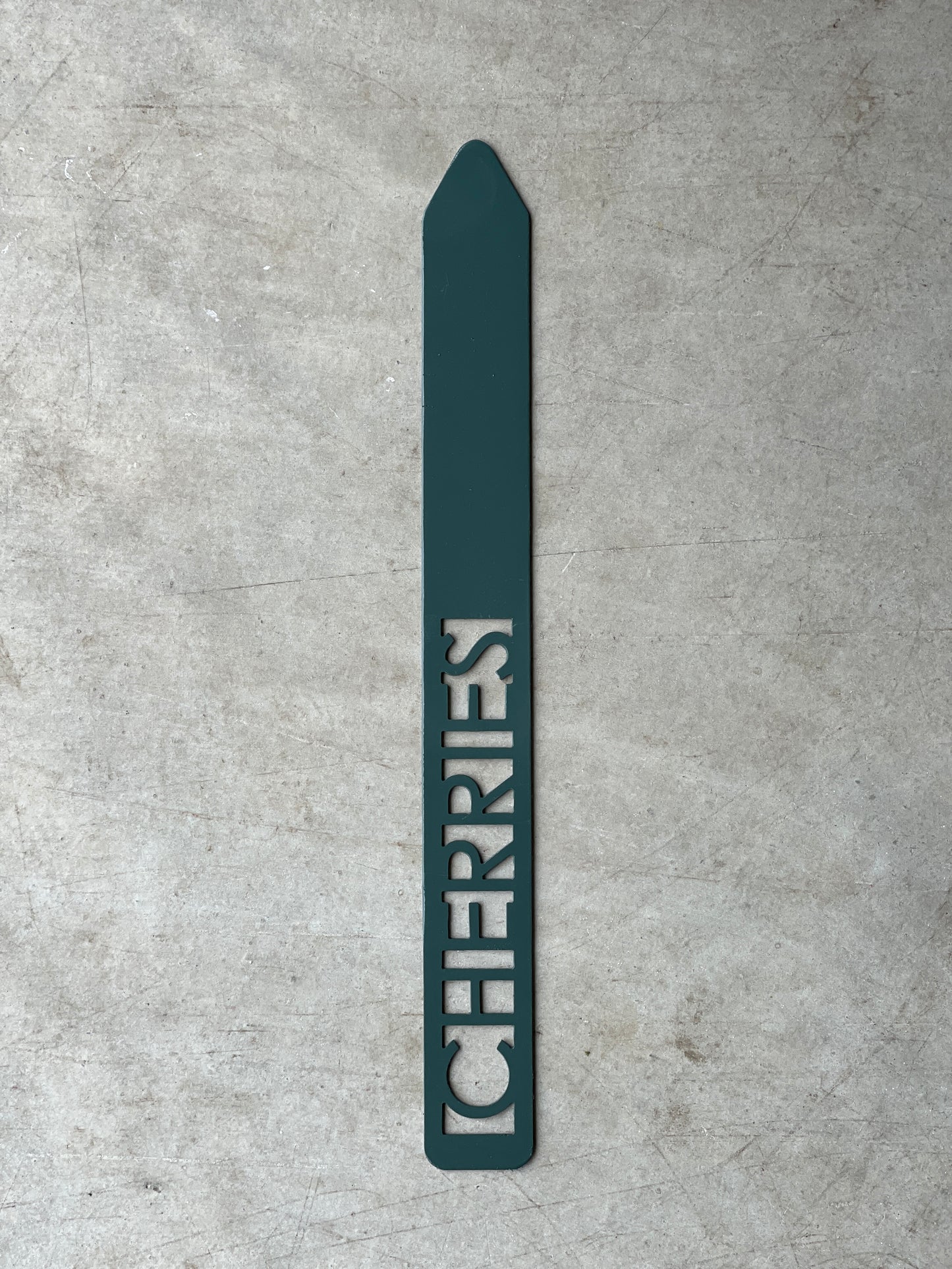 Metal Garden Stakes - Painted Hunter Green- Garden Yard Art – Rustic Outdoor Decor