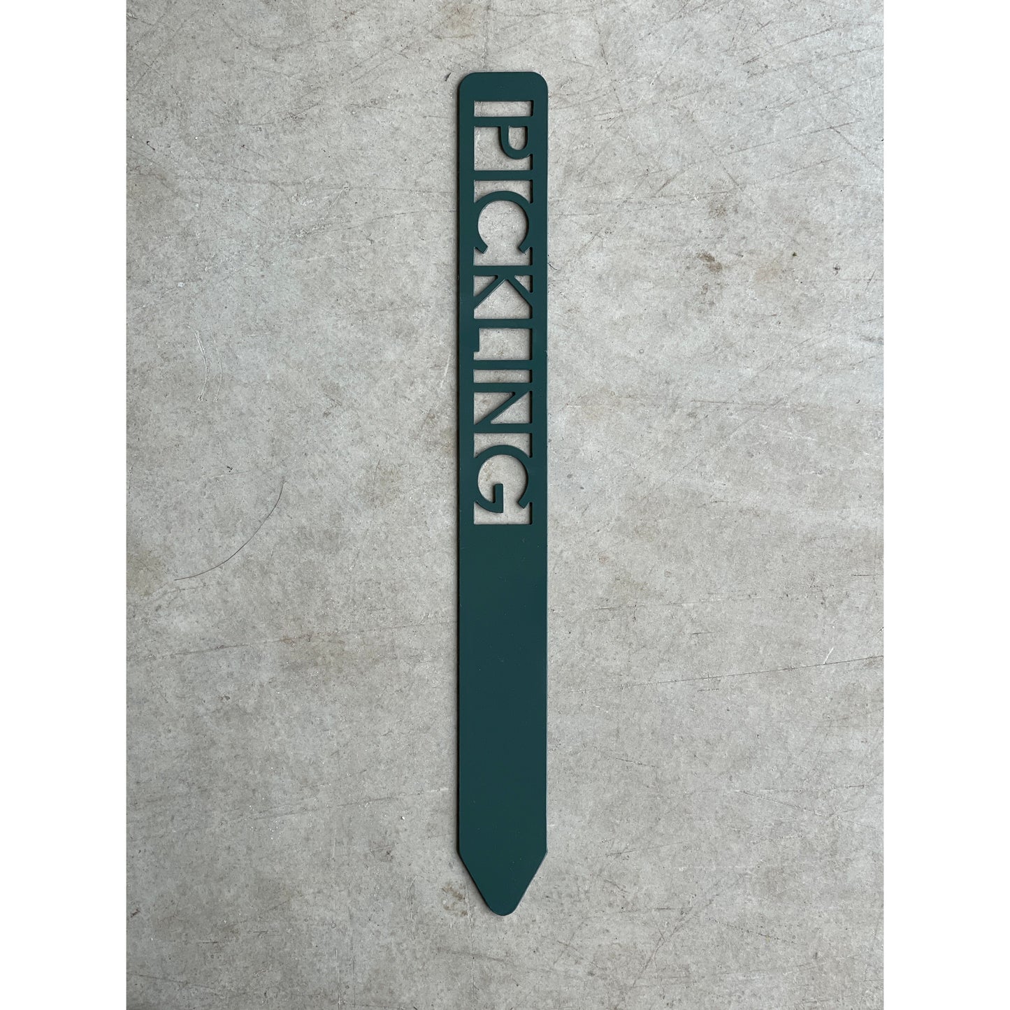 Metal Garden Stakes - Painted Hunter Green- Garden Yard Art – Rustic Outdoor Decor
