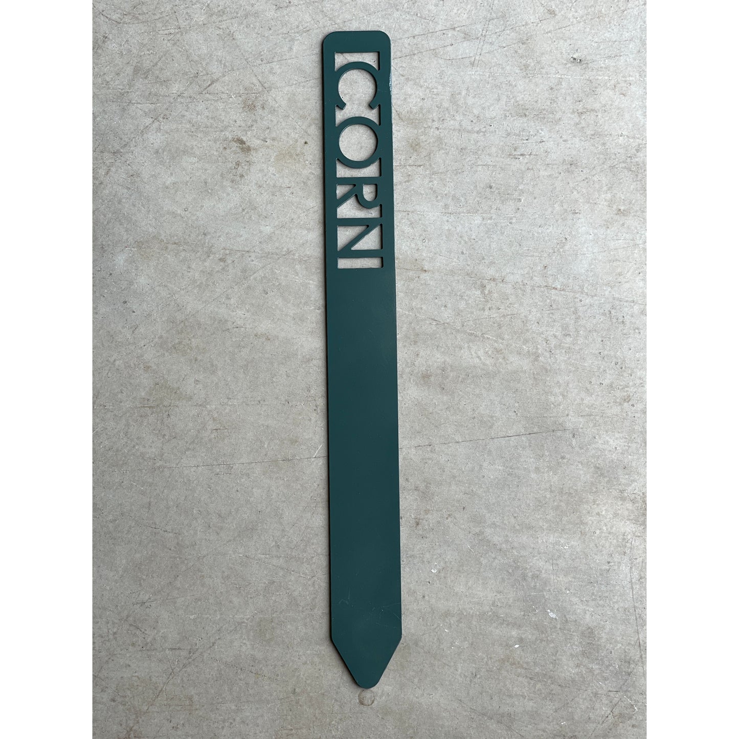 Metal Garden Stakes - Painted Hunter Green- Garden Yard Art – Rustic Outdoor Decor