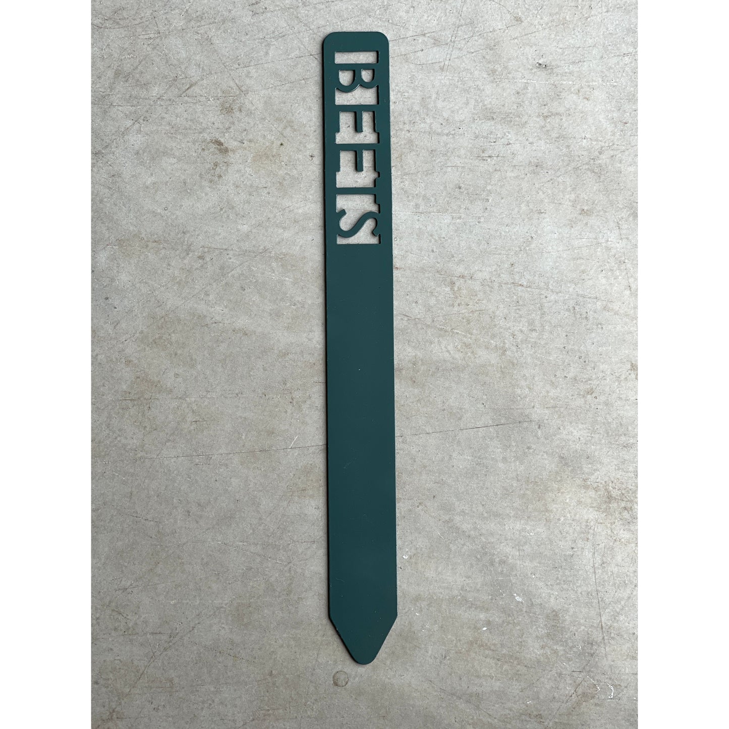 Metal Garden Stakes - Painted Hunter Green- Garden Yard Art – Rustic Outdoor Decor