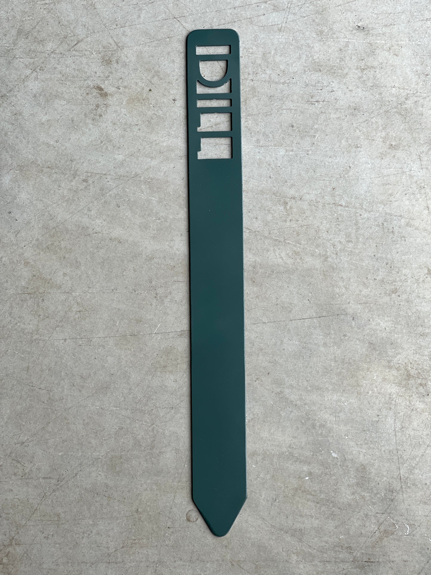 Metal Garden Stakes - Painted Hunter Green- Garden Yard Art – Rustic Outdoor Decor