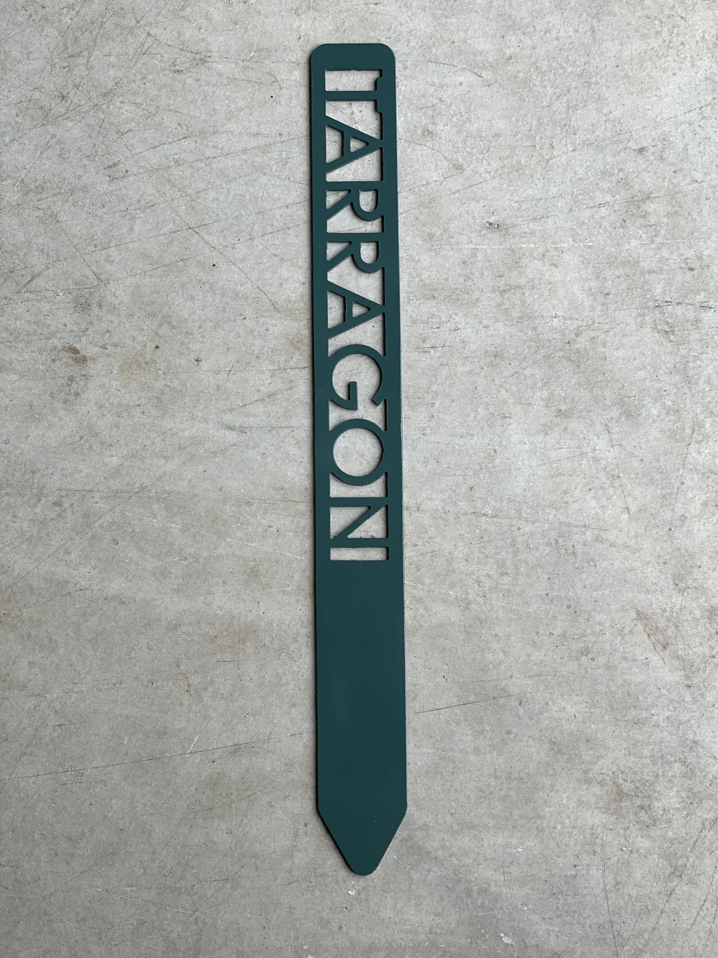 Metal Garden Stakes - Painted Hunter Green- Garden Yard Art – Rustic Outdoor Decor