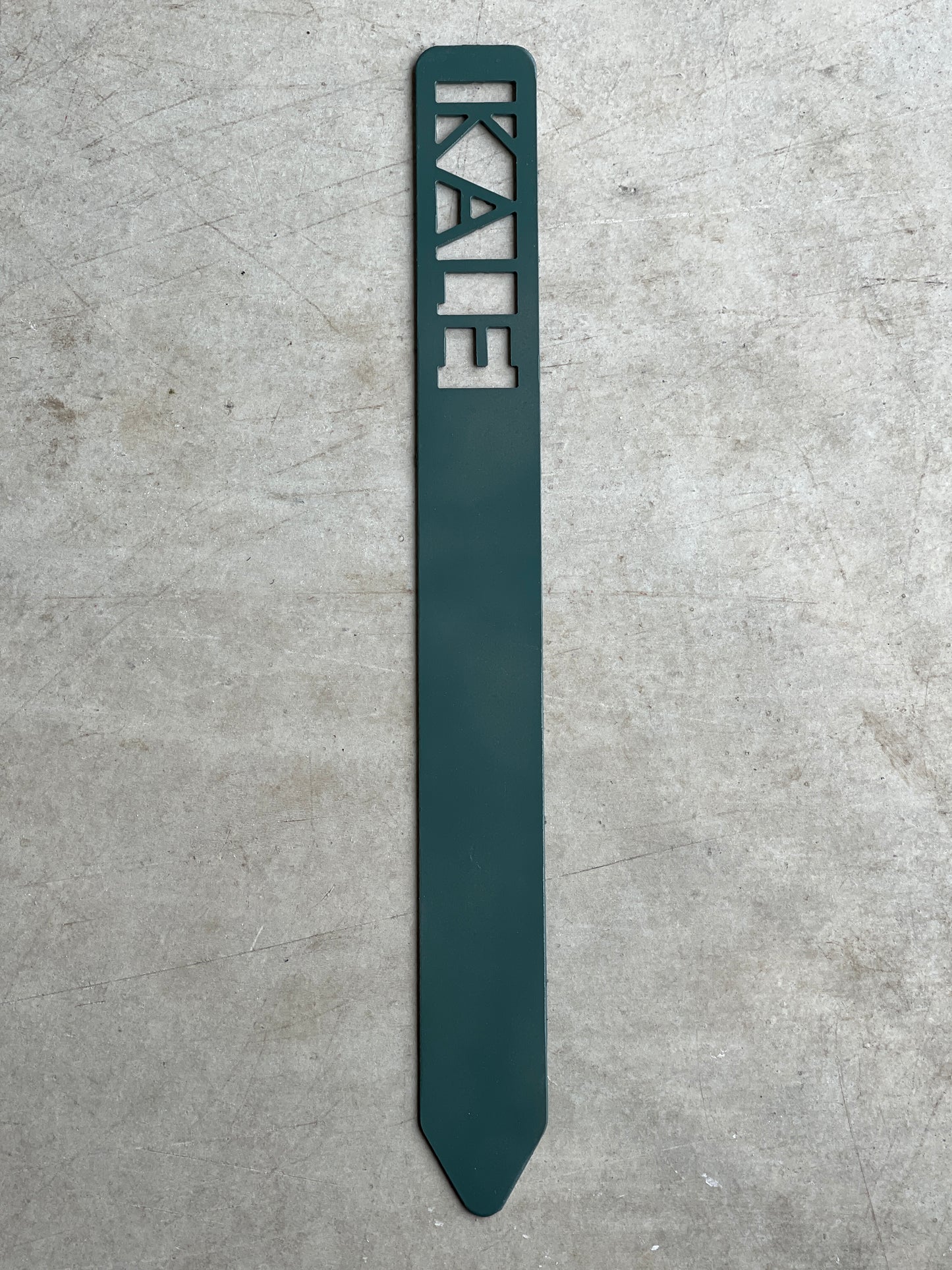 Metal Garden Stakes - Painted Hunter Green- Garden Yard Art – Rustic Outdoor Decor
