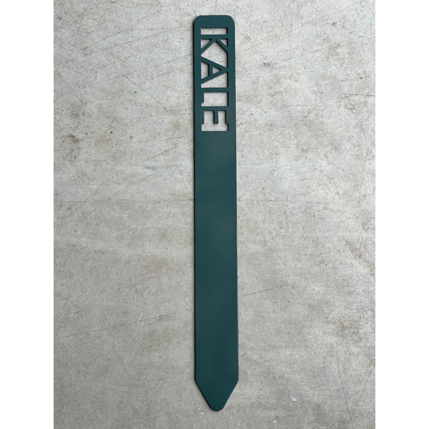 Metal Garden Stakes - Painted Hunter Green- Garden Yard Art – Rustic Outdoor Decor
