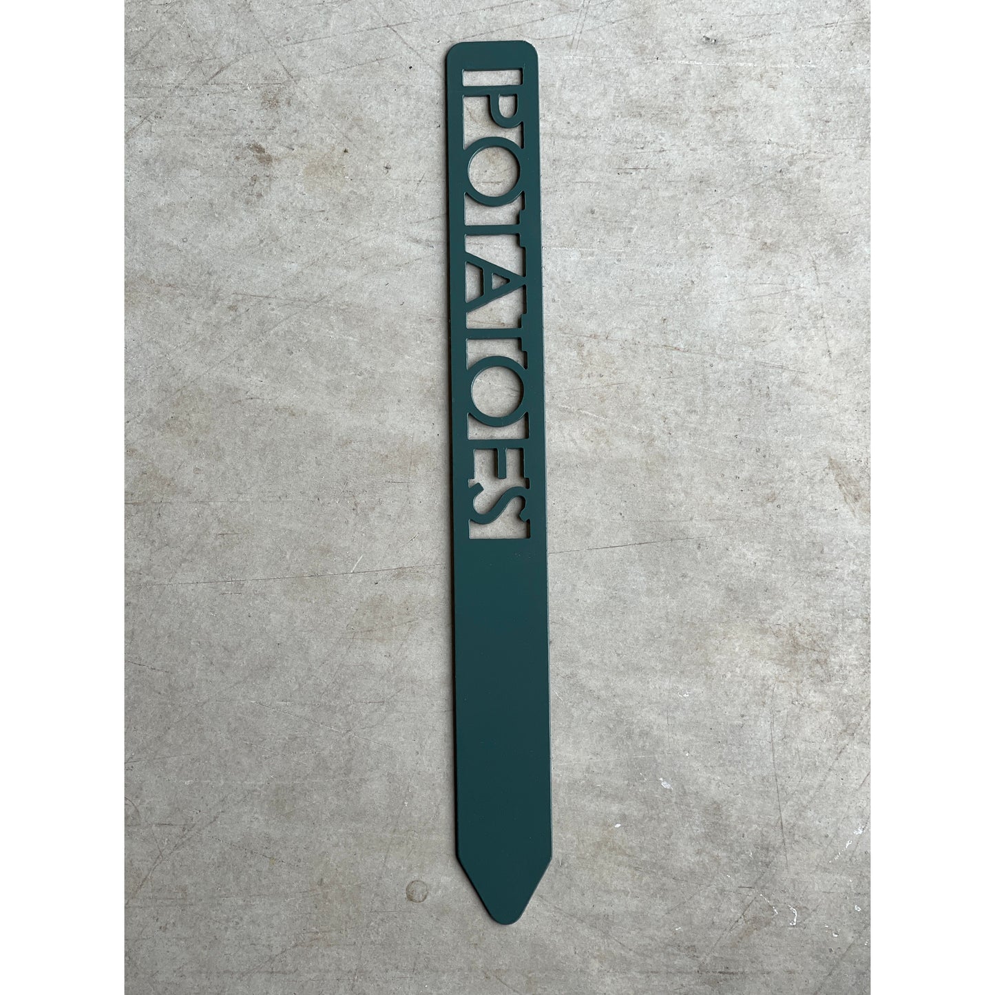 Metal Garden Stakes - Painted Hunter Green- Garden Yard Art – Rustic Outdoor Decor