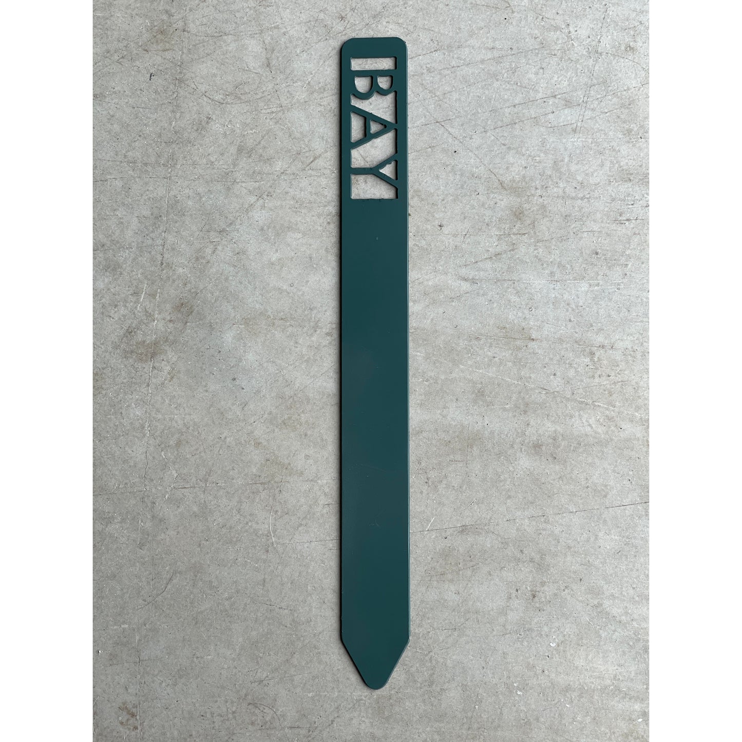 Metal Garden Stakes - Painted Hunter Green- Garden Yard Art – Rustic Outdoor Decor