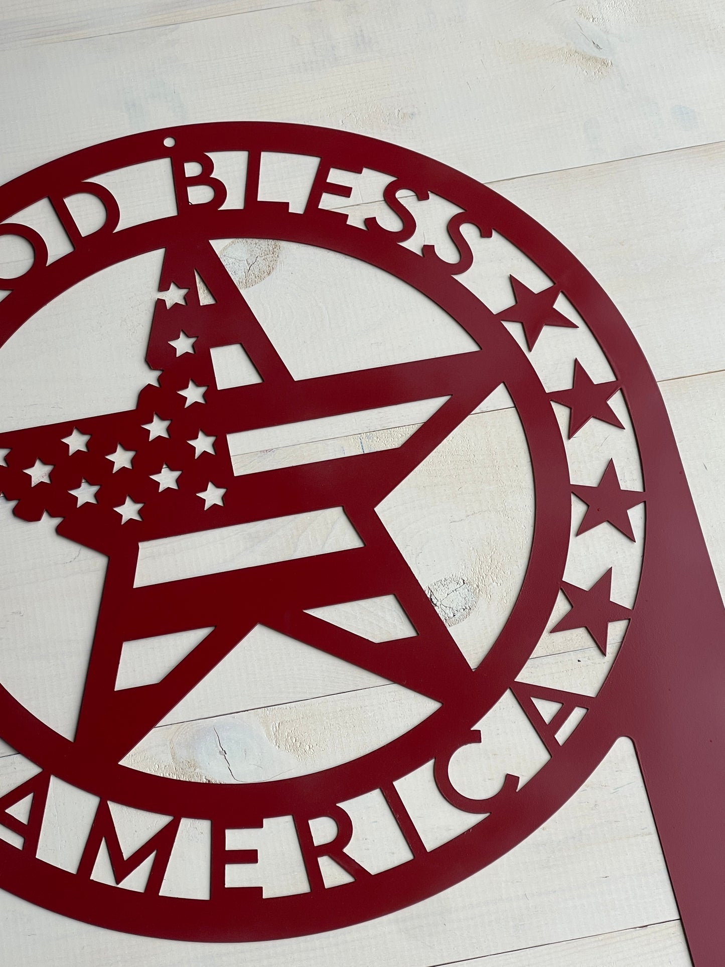 God Bless America Metal Lawn Sign – Patriotic Garden & Yard Decor
