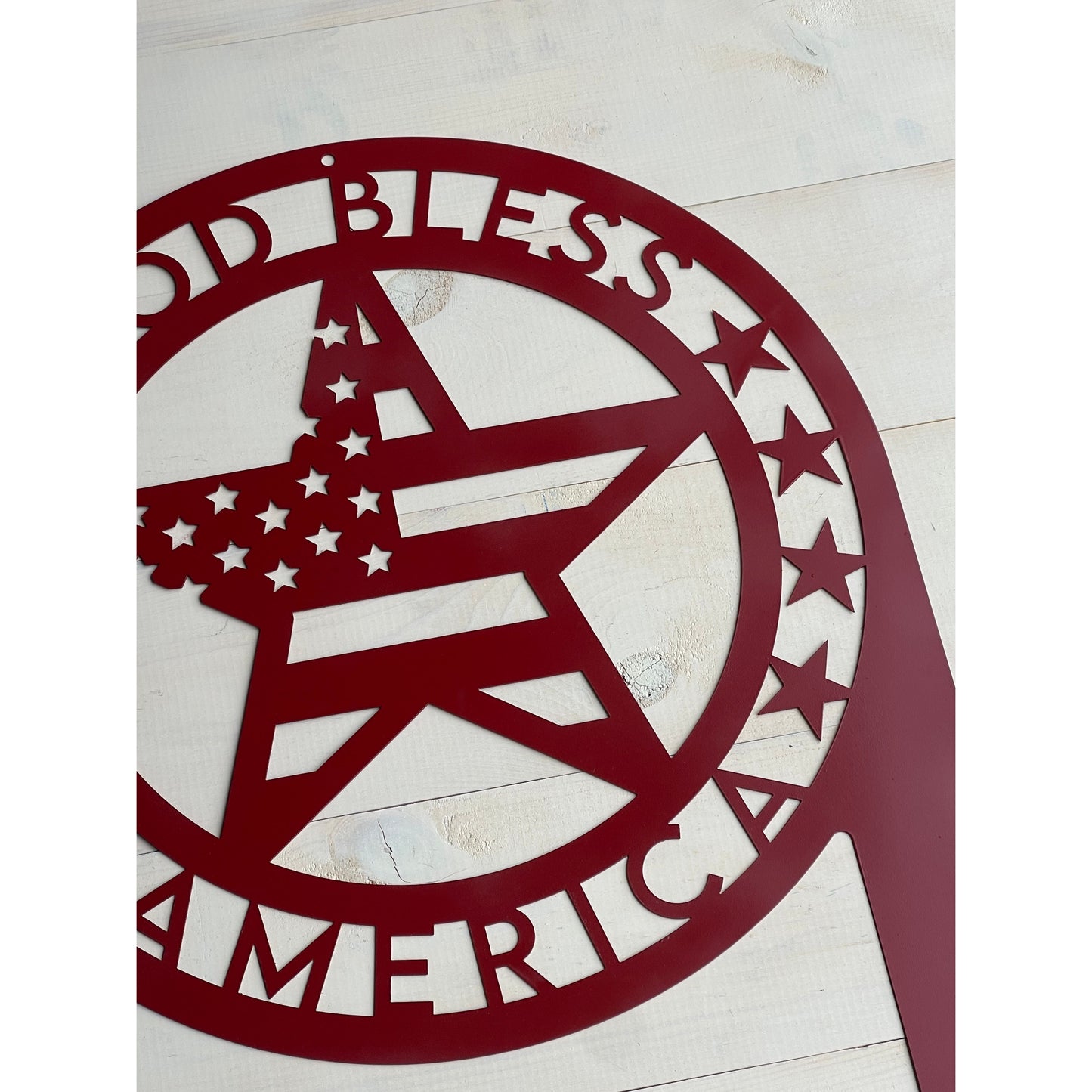 God Bless America Metal Lawn Sign – Patriotic Garden & Yard Decor