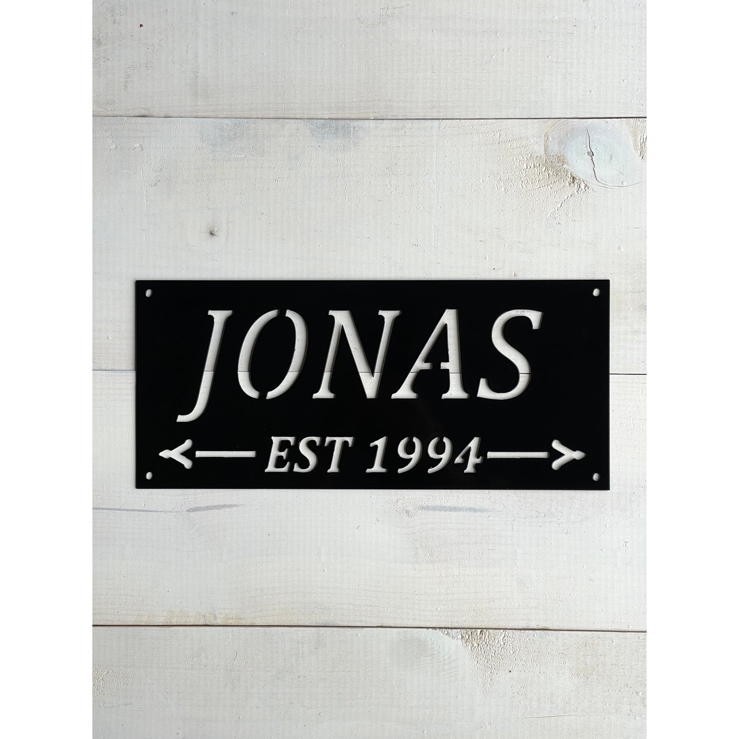 Custom Family Name Metal Sign – Personalized Rectangular Wall Decor