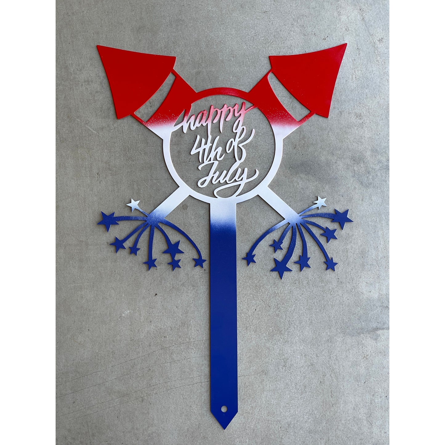 Fourth of July Metal Lawn Sign – 24" Patriotic Outdoor Decor