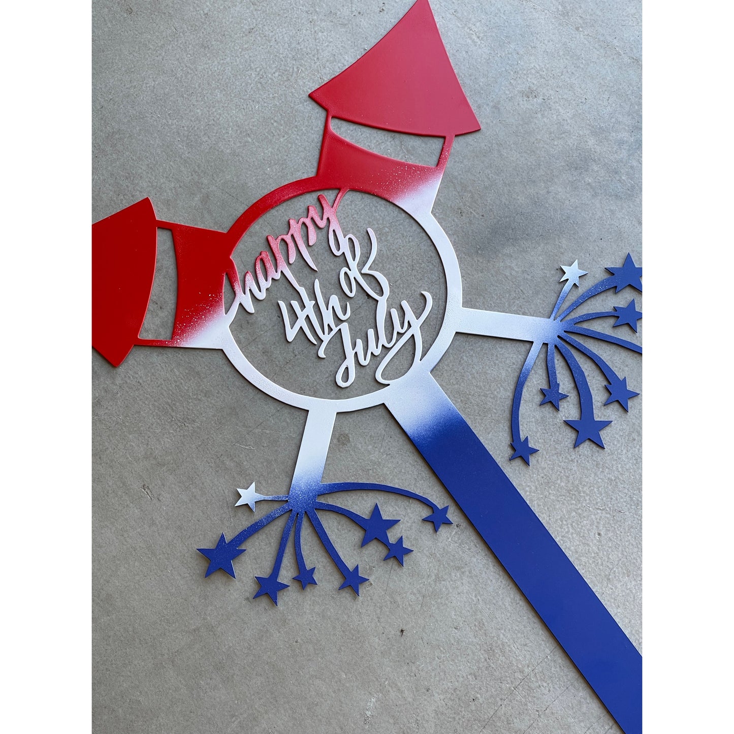 Fourth of July Metal Lawn Sign – 24" Patriotic Outdoor Decor