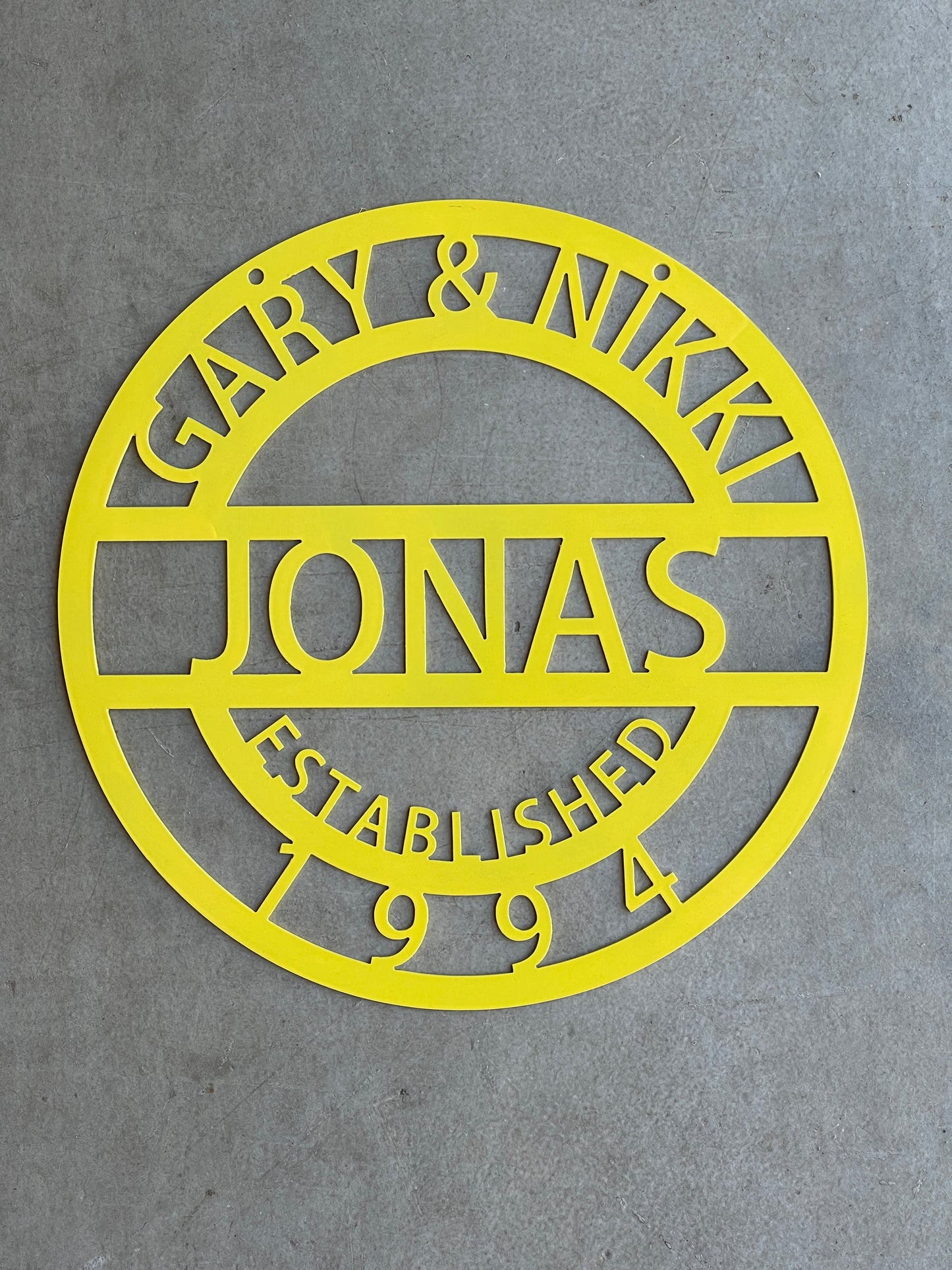 Custom Family Established Wall Metal Sign – Personalized Last Name Wall Decor