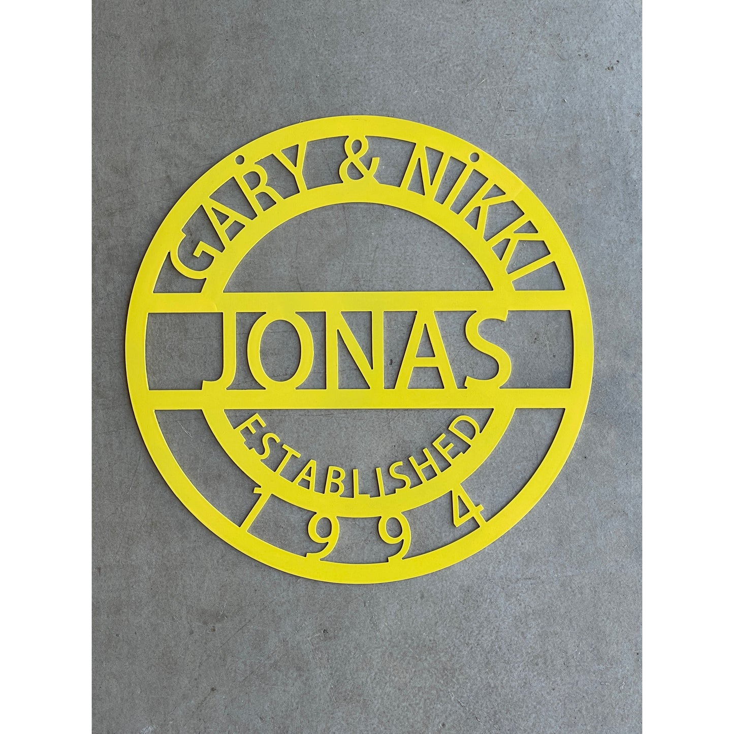 Custom Family Established Wall Metal Sign – Personalized Last Name Wall Decor