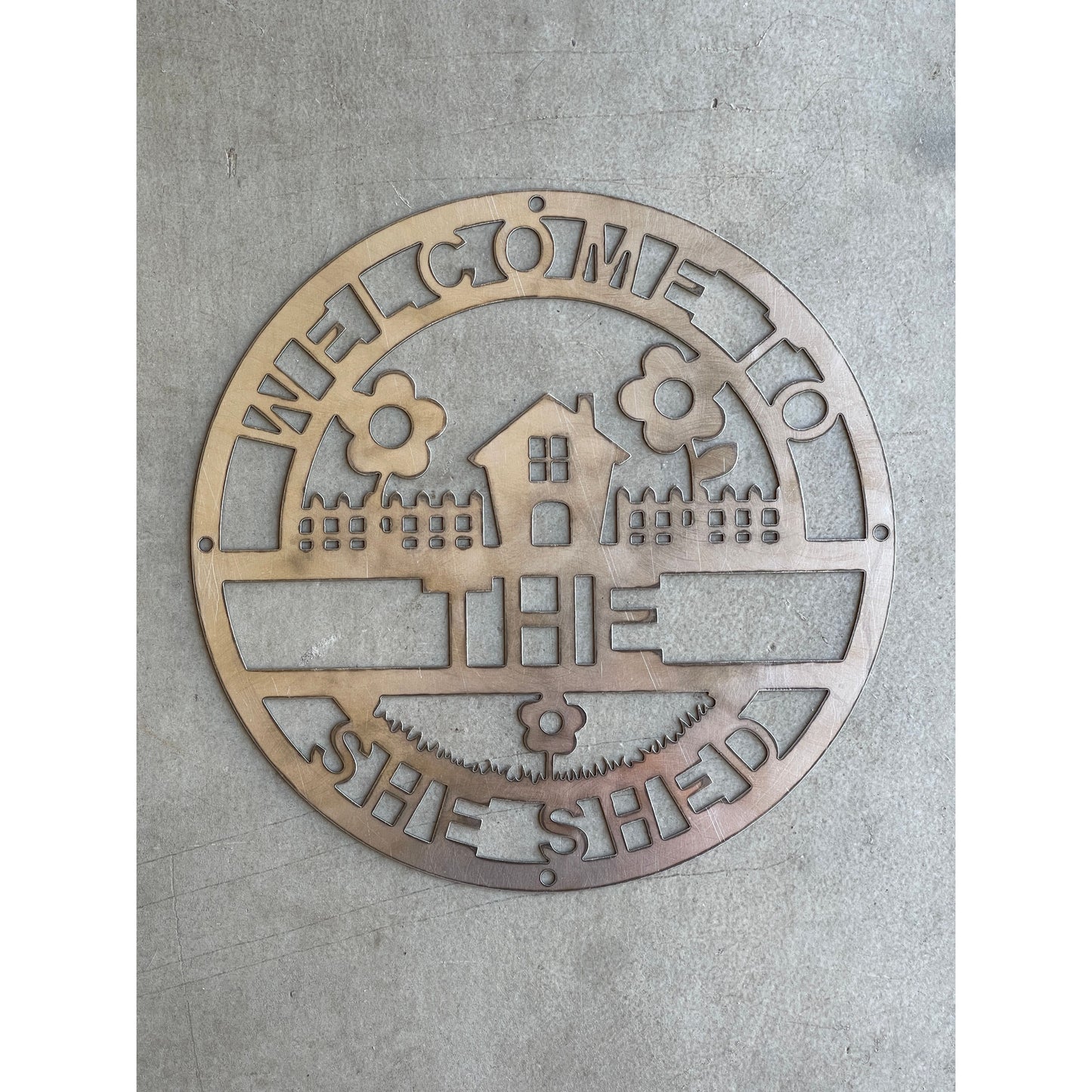 She Shed Metal Sign (18") – Sleek, Durable, and Stylish