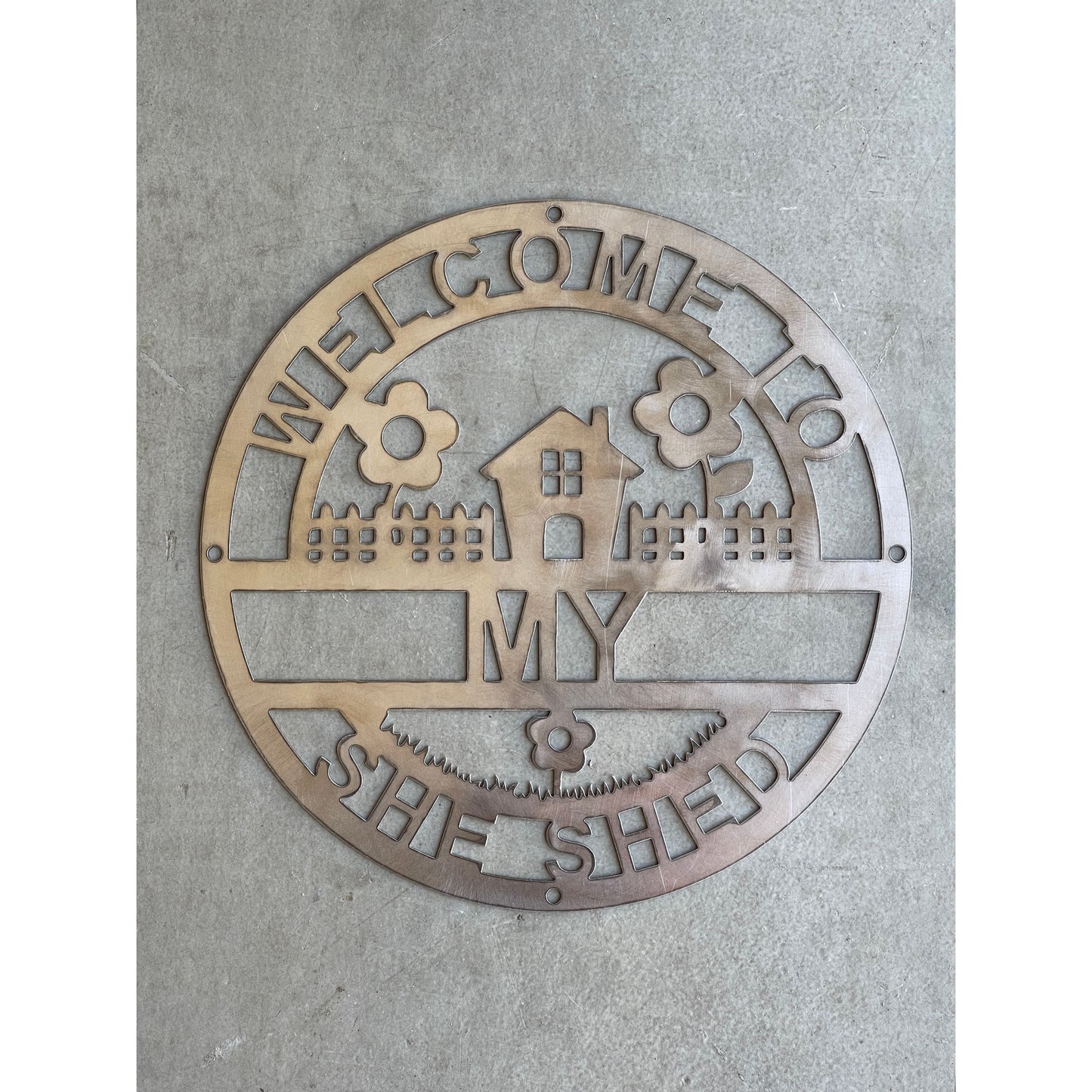 She Shed Metal Sign (18") – Sleek, Durable, and Stylish